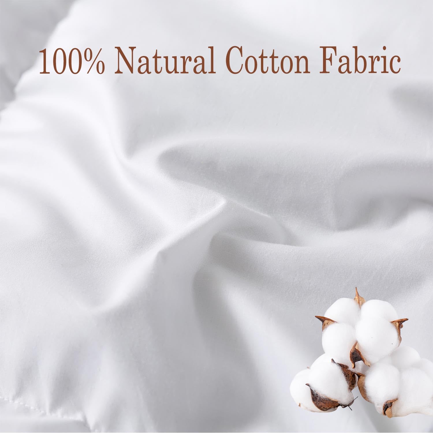 Premium 5 Inch Duck Feather Bed Mattress Topper Full Size - 100% Cotton, 2500GSM Overfilled Pillow Top - Hotel Collection Luxury Bedding - 54x75 Inches Bright White - Perfect for Guest Rooms, Master Bedrooms & Luxury Hotels