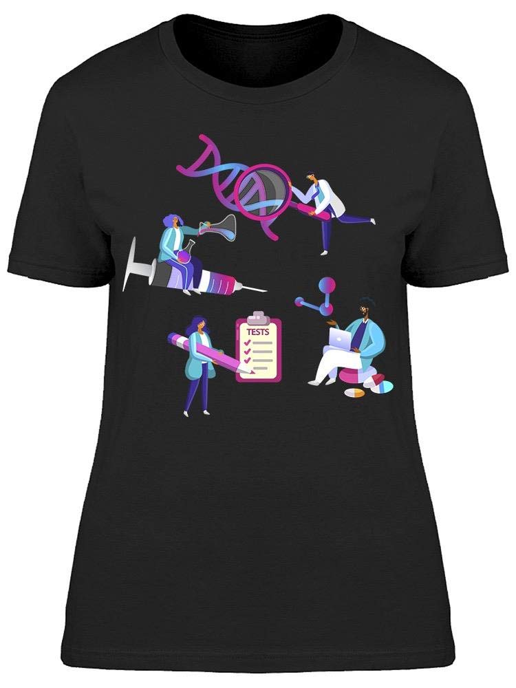 Smartprints Scientific Teamwork Graphic Tee for Women - Comfortable & Stylish Casual Wear for Work, School & Everyday Outfits