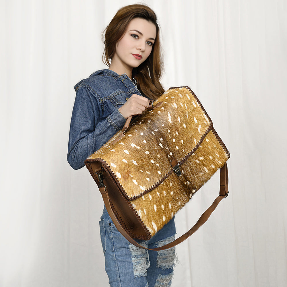 ADBG1420 Genuine Leather Women's Briefcase Handbag - Western Style Purse for Business, Office & Travel | Professional Work Bag for Women