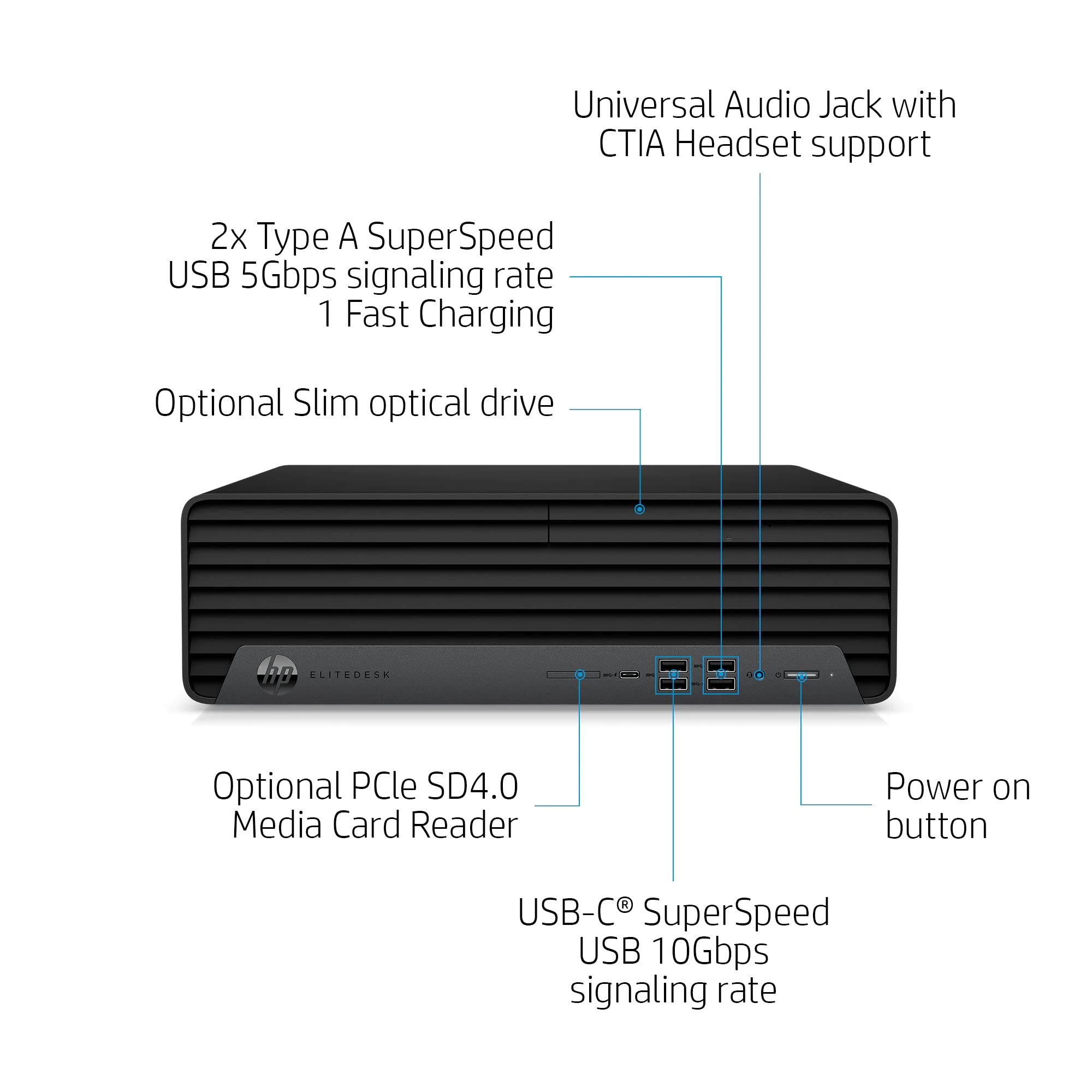 Renewed HP EliteDesk 800 G6 Desktop PC - Intel Core i5-10500, 16GB DDR4 RAM, 256GB NVMe SSD, DisplayPort, Thunderbolt, Windows 11 | Perfect for Home Office, Business Workstations & Professional Computing Tasks