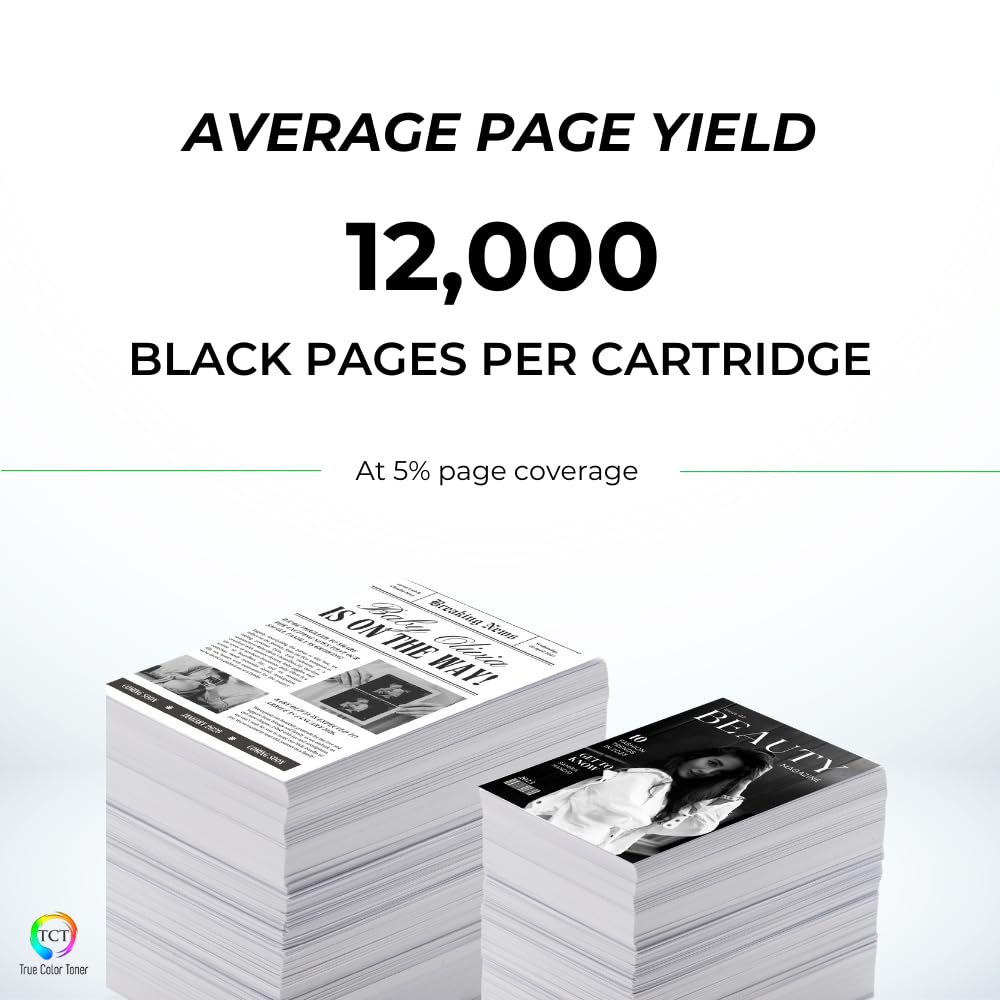 TCT Premium Black Toner Cartridge Replacement for Lexmark C746/C746H1KG - Compatible with Lexmark C746/X746/XS746/C748/X748/XS748 Printers (12,000 Page Yield) - Ideal for Home & Office Printing Needs