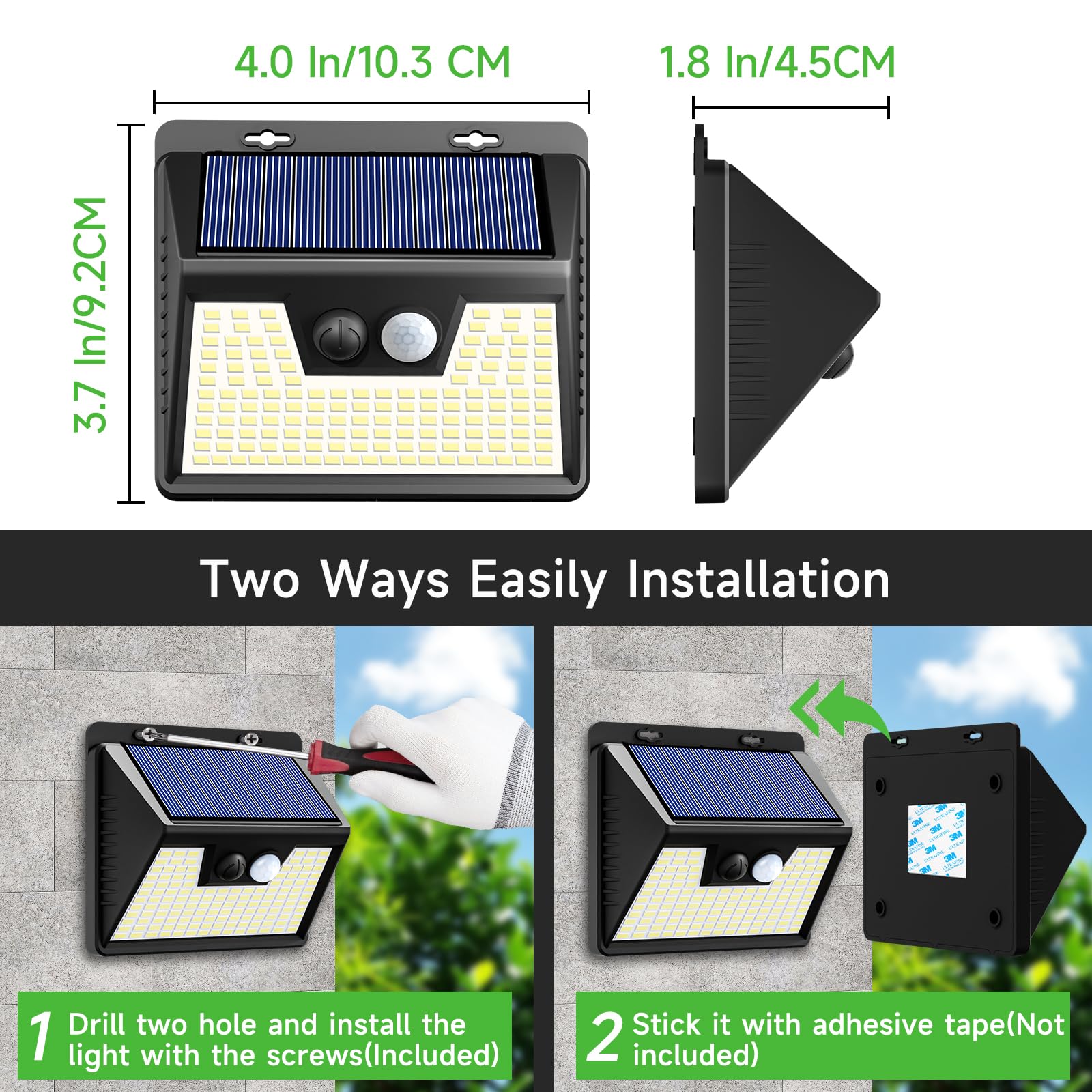 Nipify 6-Pack Solar Motion Sensor Lights Outdoor, 140 LED Wireless Waterproof Solar Security Lights with 3 Modes - Wall Mount for Garden, Garage, Deck, Yard & Pathway Lighting (Ideal for Home Security & Landscape Illumination)