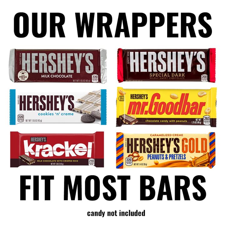 Personalized Mermaid Birthday Candy Bar Wrappers - DIY Mermaid Party Supplies for Kids Birthday Favors, Baby Showers & Ocean Theme Celebrations (25 Count)