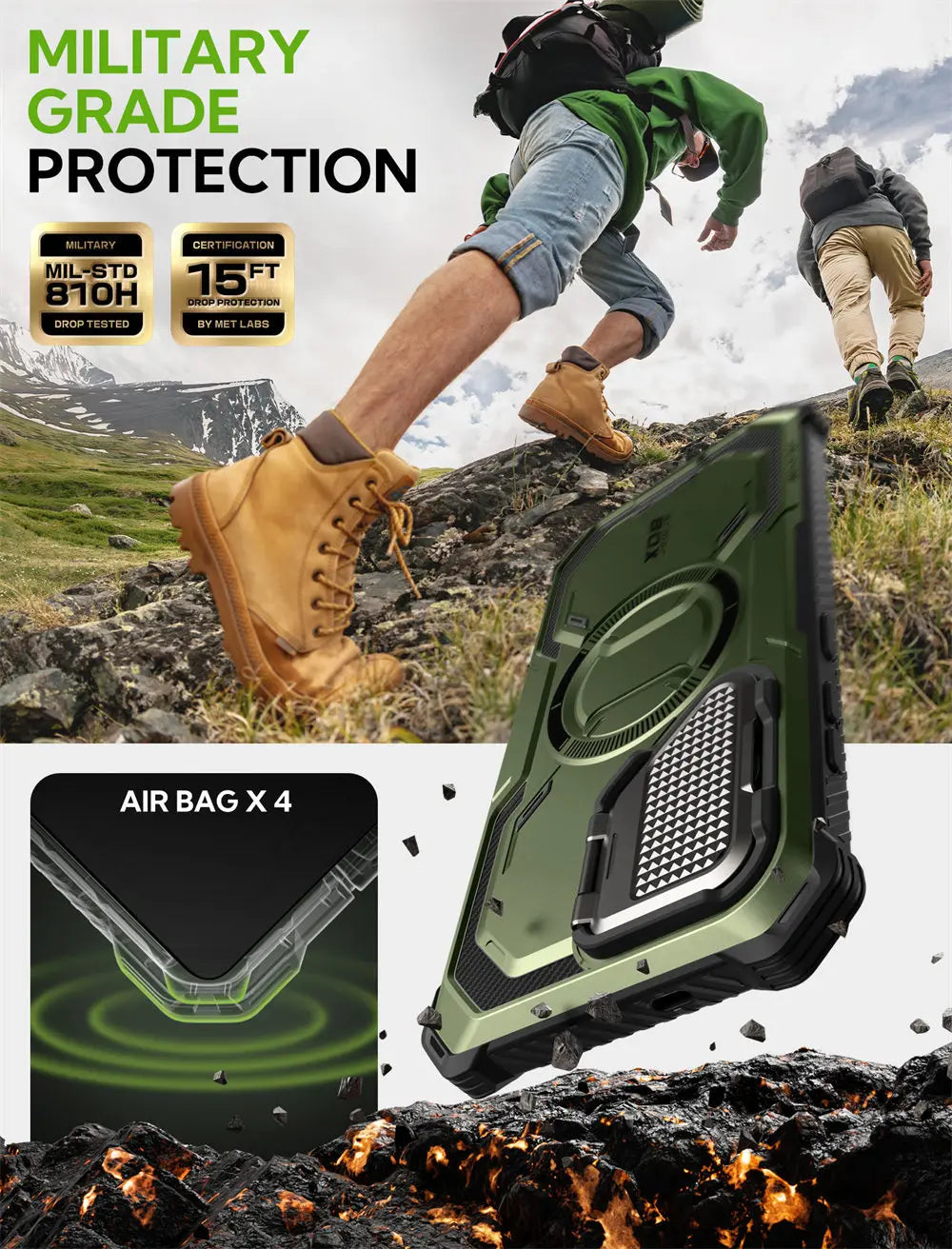 BLASON Armorbox Full Body Protective Case for Samsung Galaxy S25 - Shockproof & Drop Protection - Perfect for Outdoor, Travel & Daily Use
