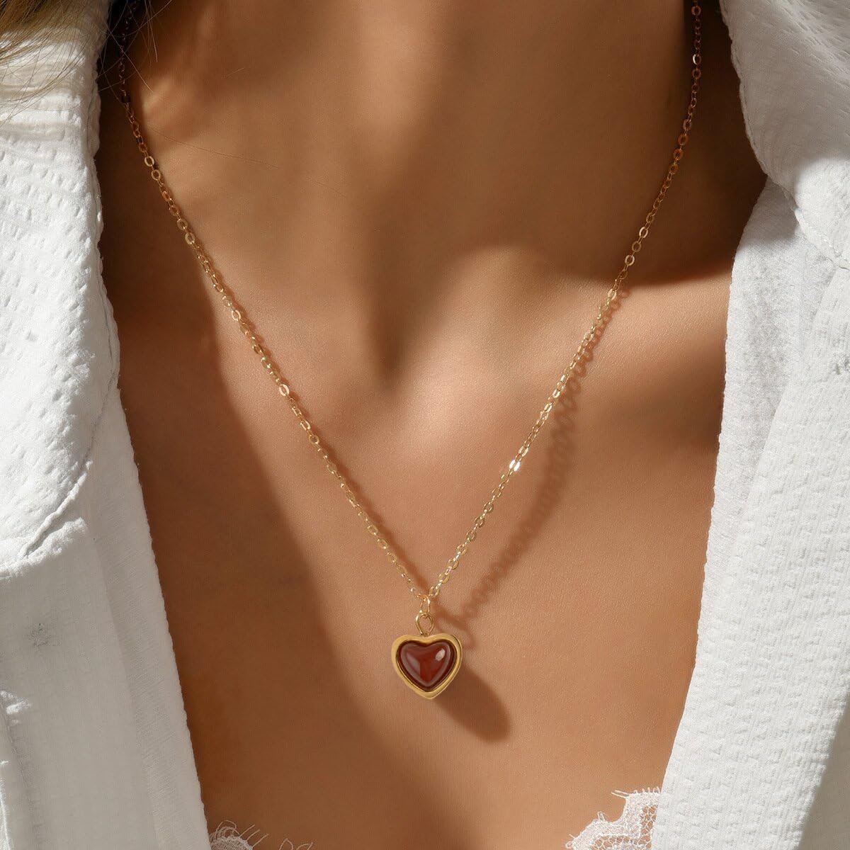 Natural Carnelian Crystal Necklace for Women | Healing Gemstone Jewelry | Orange Carnelian Pendant for Energy & Confidence | Perfect for Meditation, Yoga & Everyday Wear