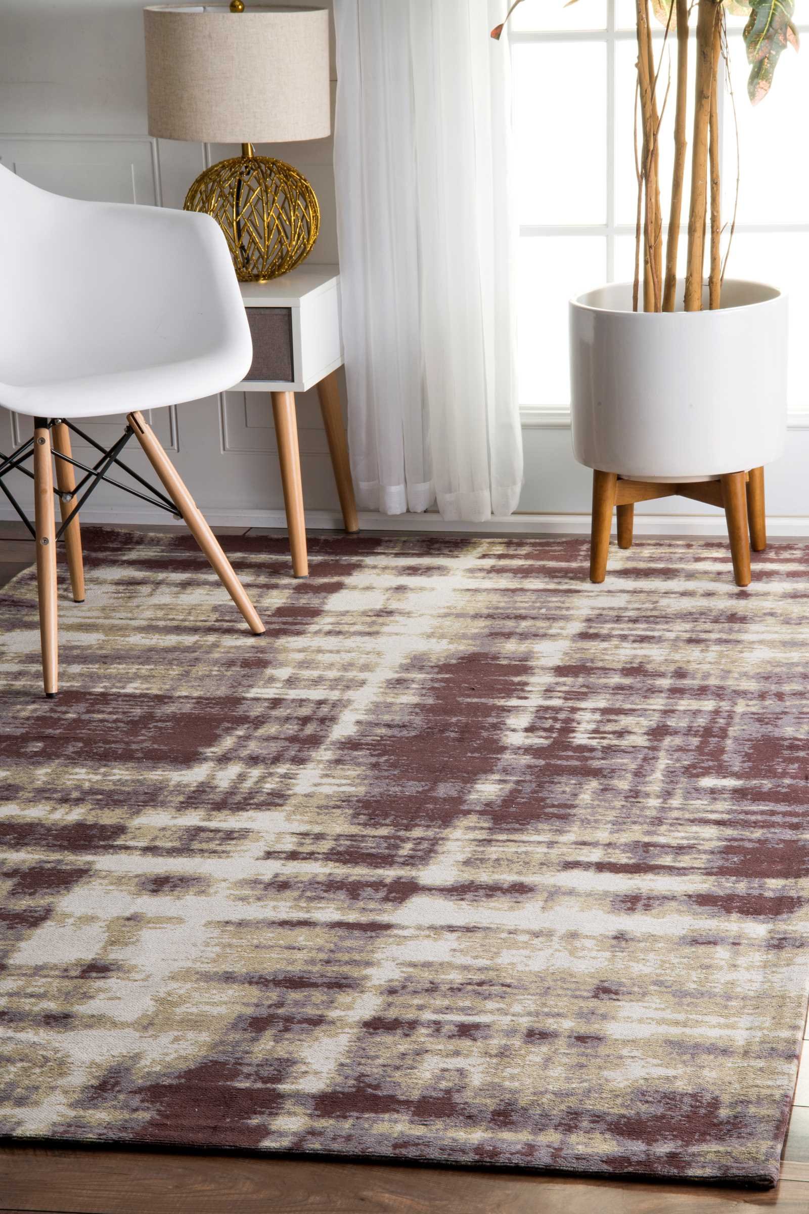 nuLOOM Vintage Casual Overdyed Area Rugs 5' x 8' Taupe - Soft Boho Rug for Living Room, Bedroom & Home Decor