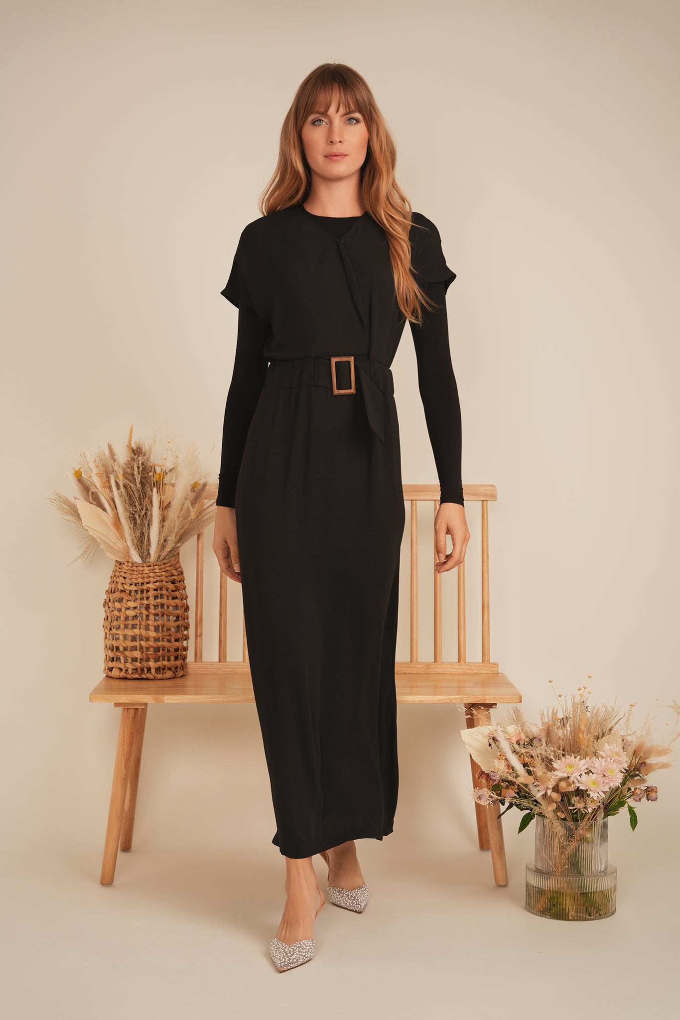 Stylish Raglan Midi Dress for Women - Flutter Sleeve Casual Summer Dress - Perfect for Beach, Party & Everyday Wear