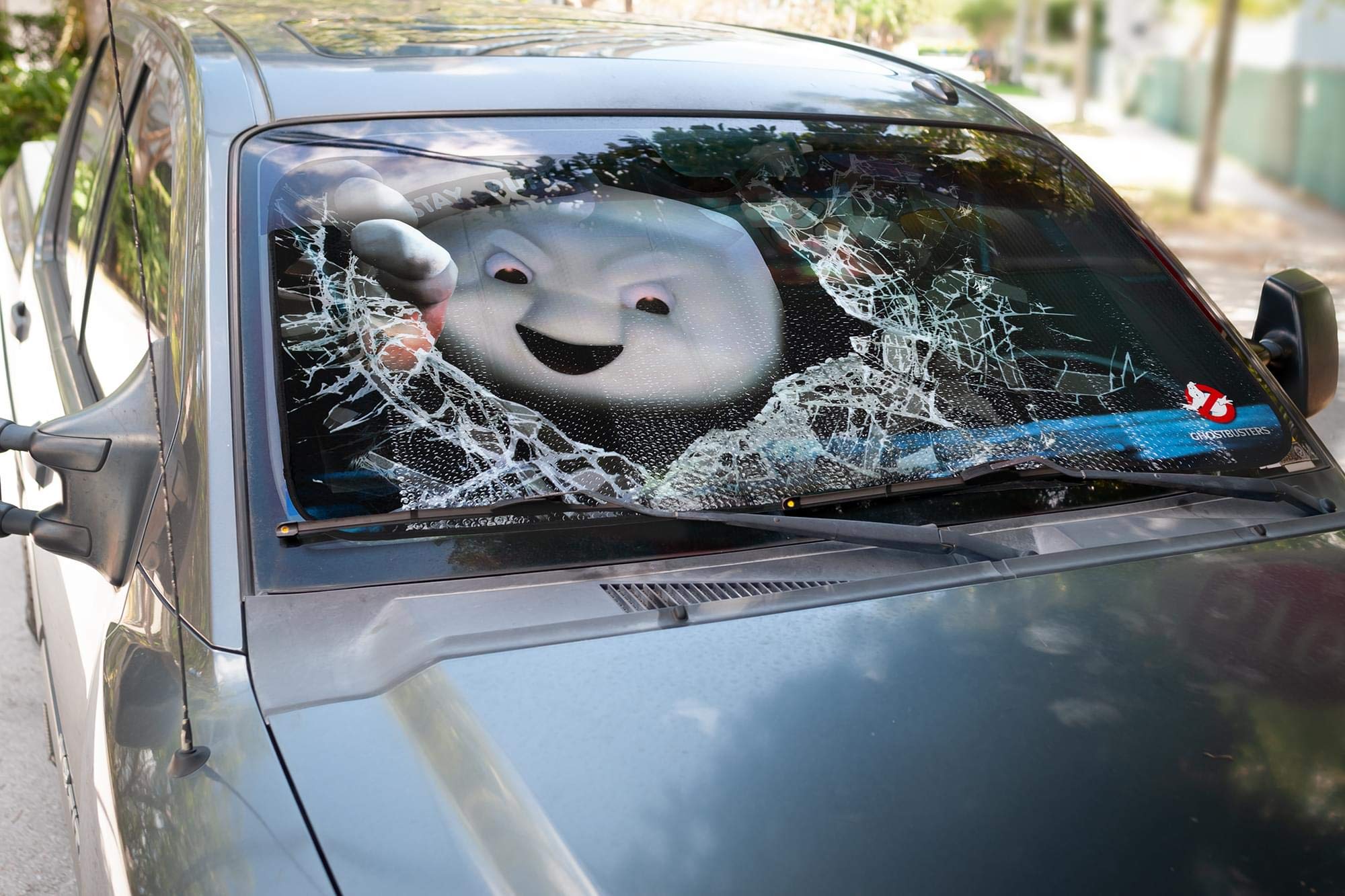Official Ghostbusters Stay Puft Marshmallow Man Car Sunshade - 58