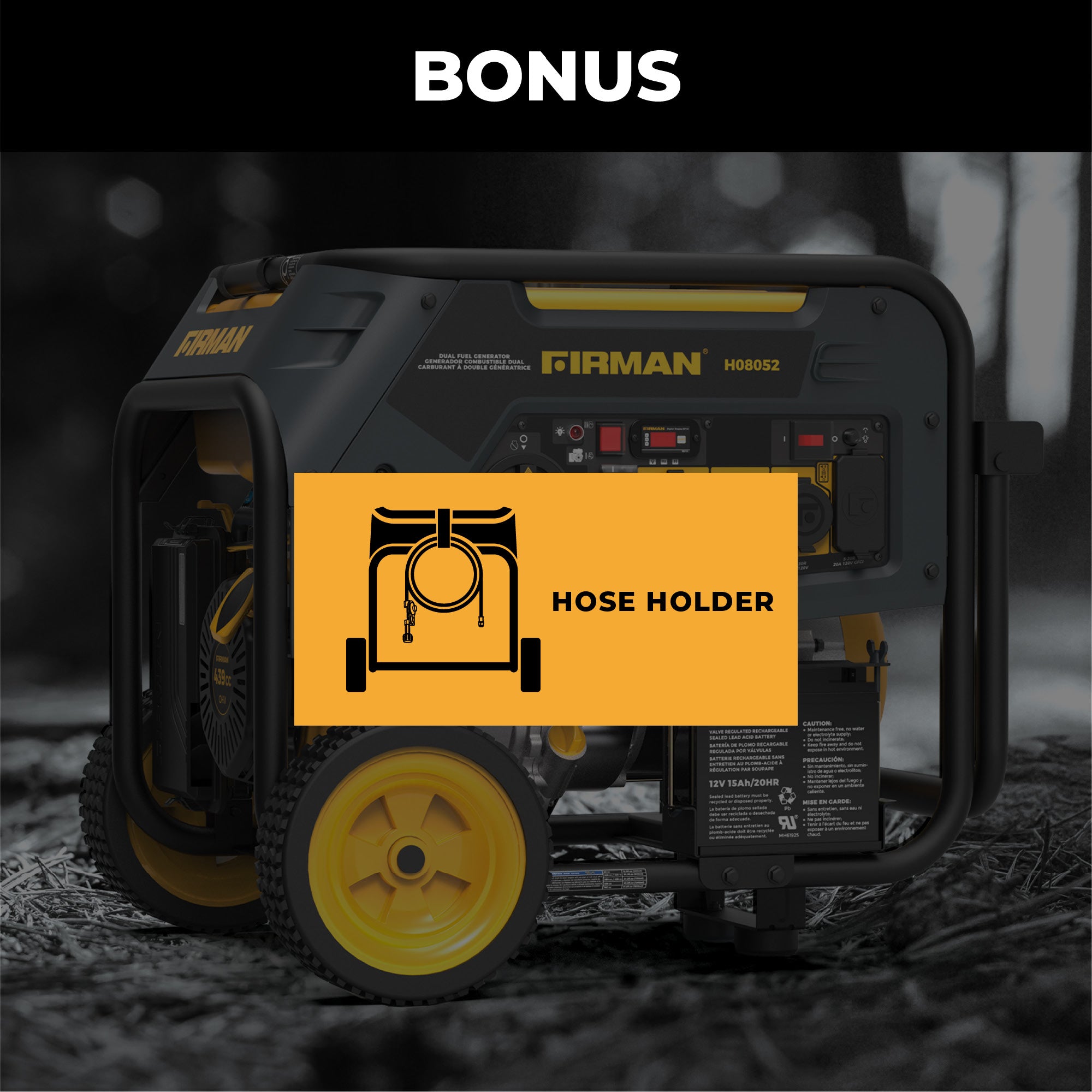 10000W Dual Fuel Portable Generator with Electric Start - 120/240V Output & CO Alert - Perfect for Home Backup Power, Camping, and Outdoor Events