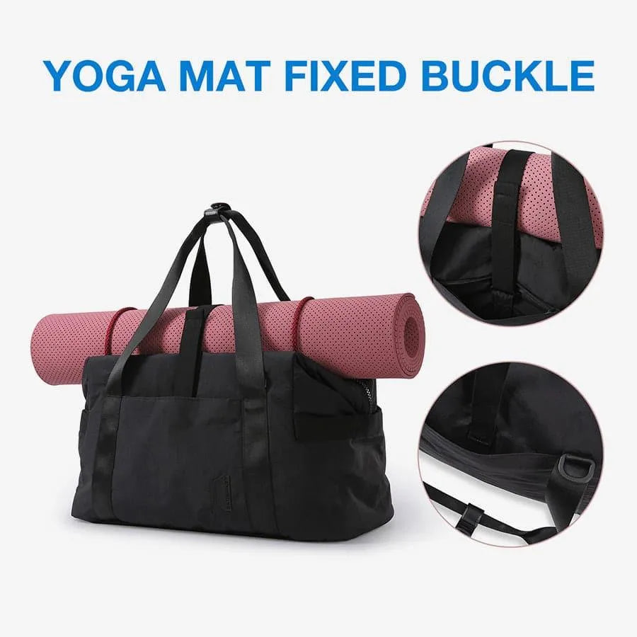 Zoraesque Black Duffel Bag - Stylish & Durable Travel Duffel for Gym, Work, Weekend Trips & Outdoor Adventures