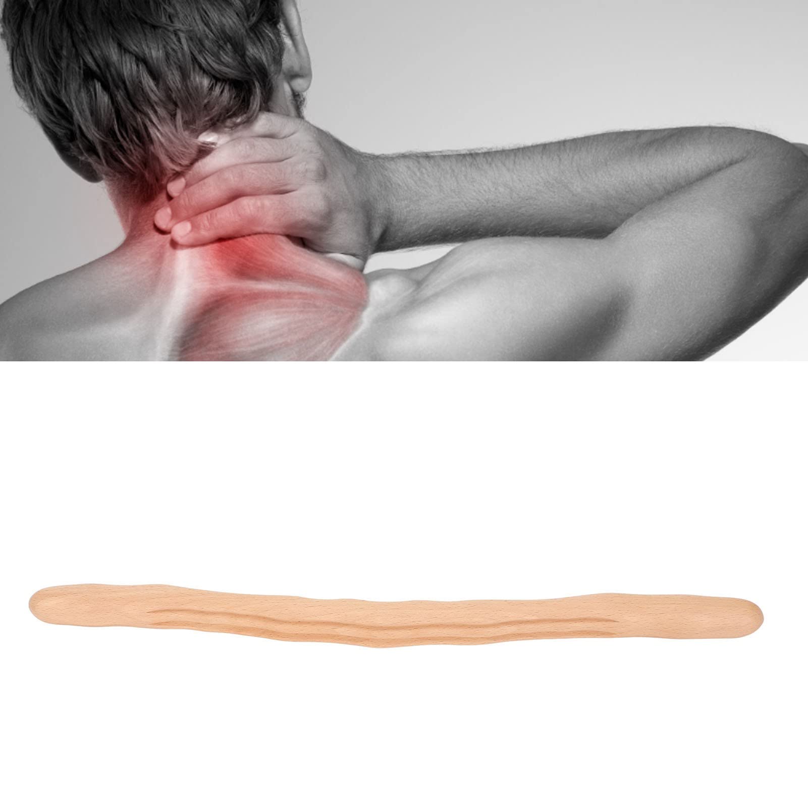 Wooden Gua Sha Massage Tool for Back & Lymphatic Drainage - Deep Tissue Muscle Relief & Relaxation - Perfect for Home Spa, Yoga Recovery & Pain Management