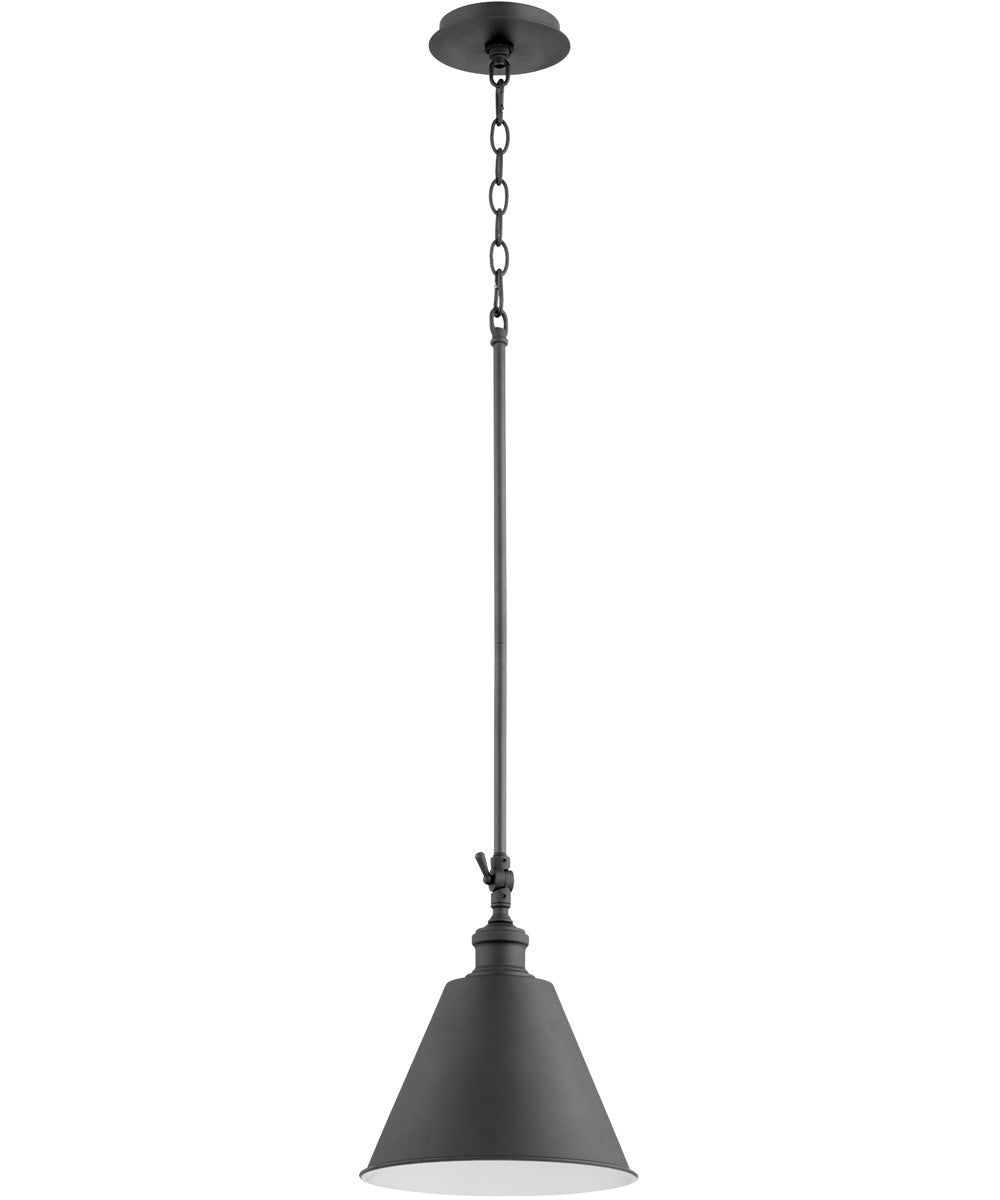 10W Black Single Light Pendant Lamp - Modern Hanging Light Fixture for Kitchen, Dining Room, and Bedroom