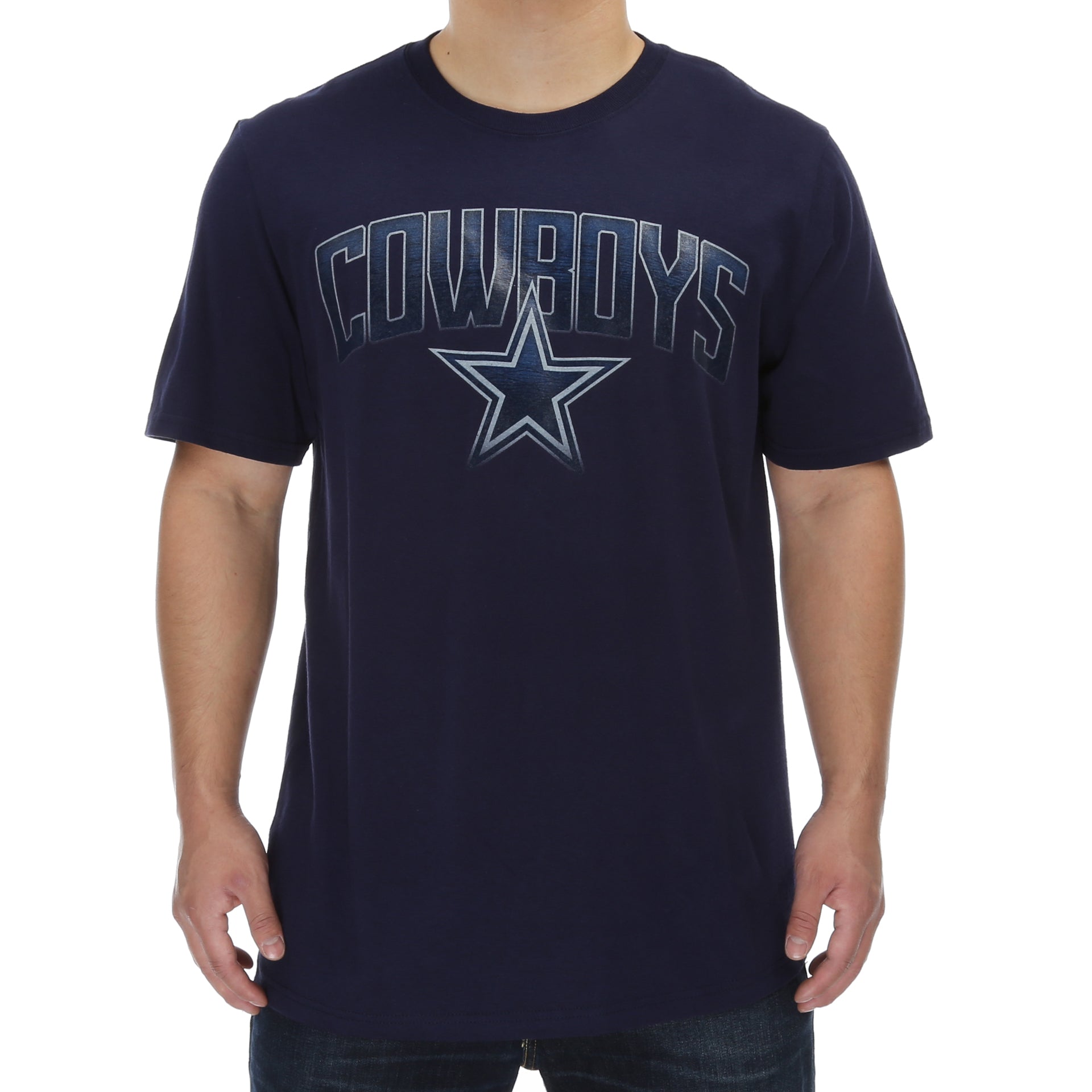 Dallas Cowboys Vintage Wave Graphic T-Shirt - Navy Blue - Comfortable Cotton Tee for Cowboys Fans - Perfect for Game Day, Casual Wear & Sports Events