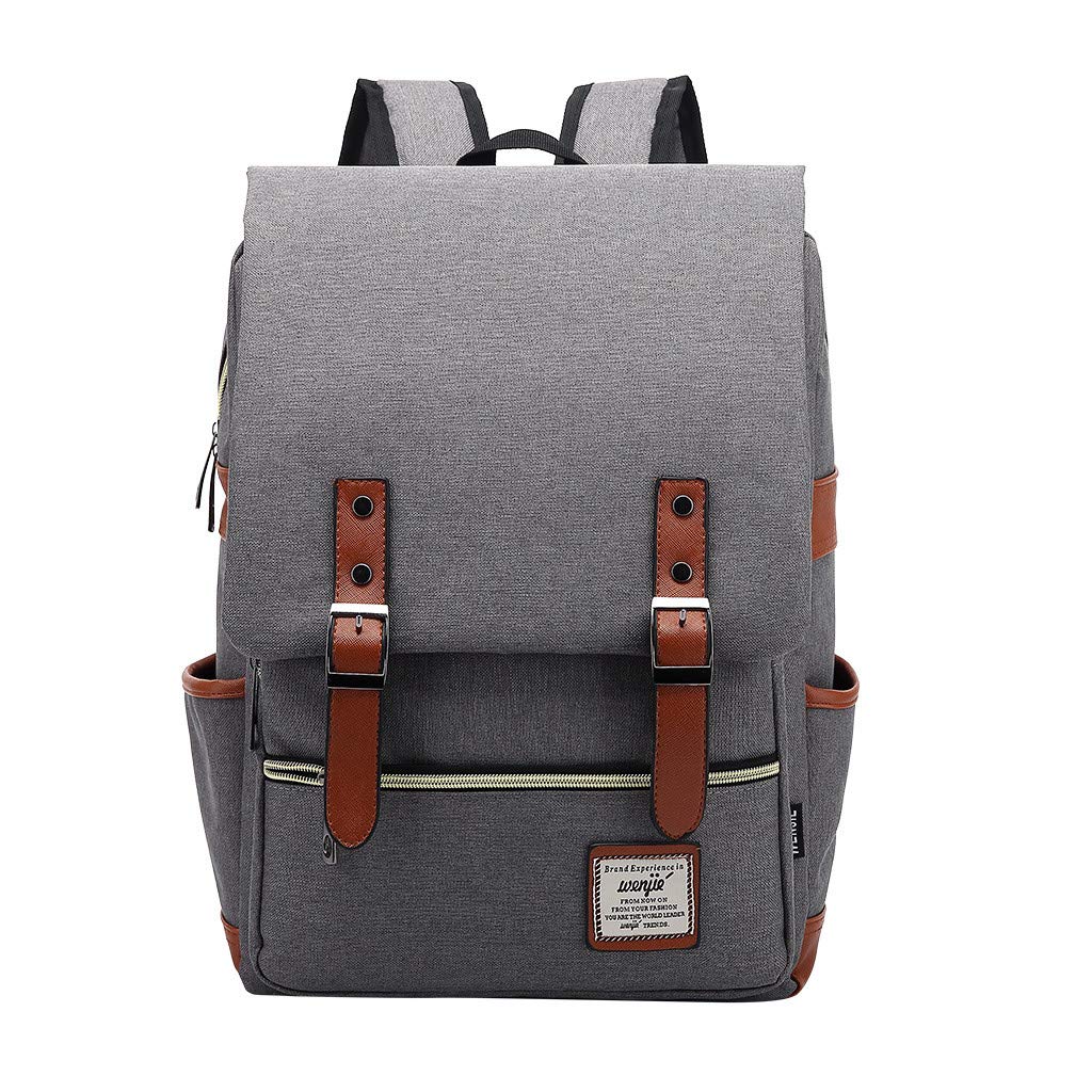 Vintage Canvas Backpack for Men & Women - Durable Outdoor Travel Backpack with Adjustable Shoulder Straps - Perfect for School, Hiking, Commuting & Daily Use