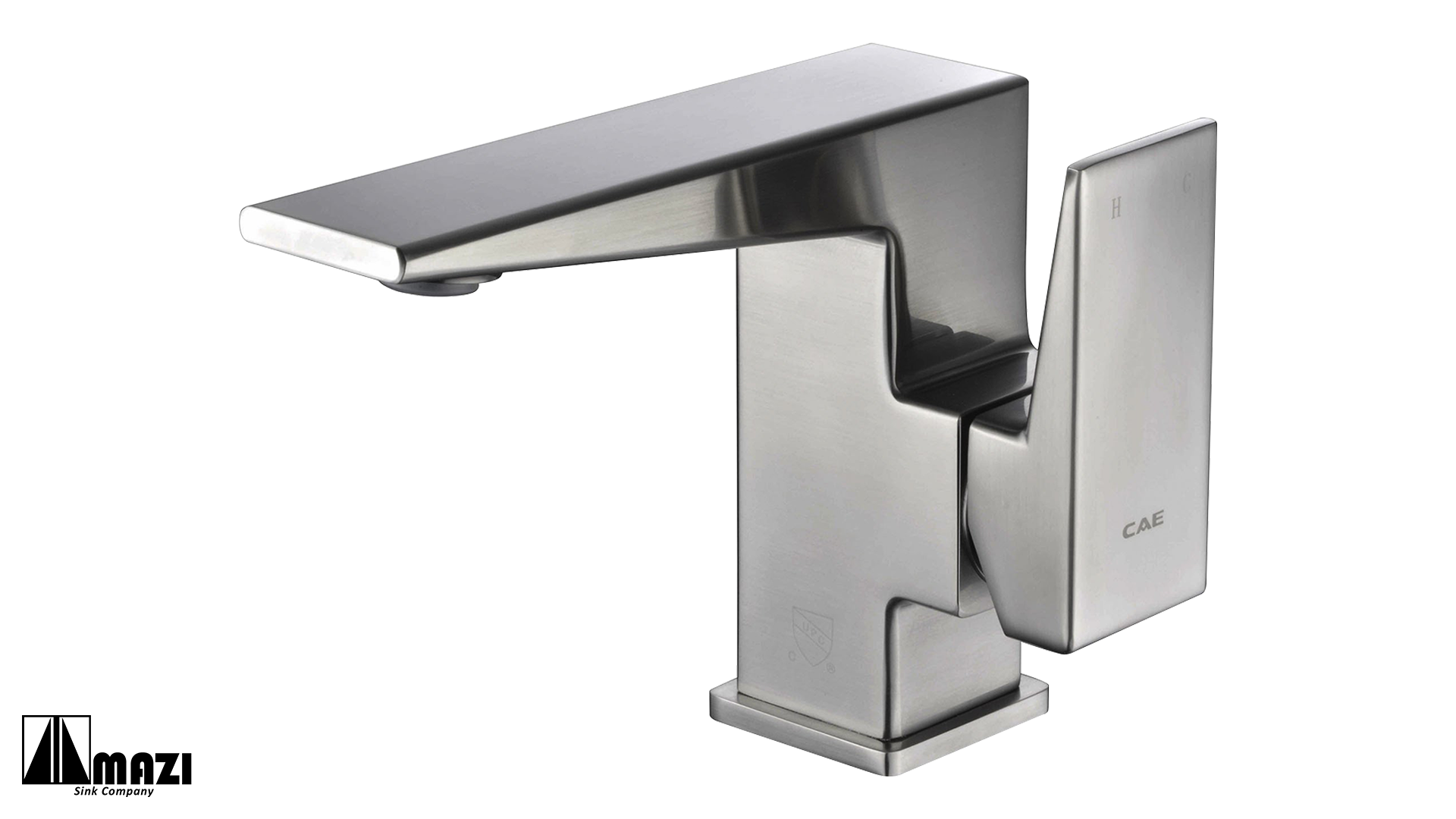 Modern Bathroom Vessel Faucet - Single Hole Deck Mount Sink Faucet with High Arc Spout, Brushed Nickel Finish (Model 10018) - Perfect for Vanity Sinks, Powder Rooms & Contemporary Bathroom Decor