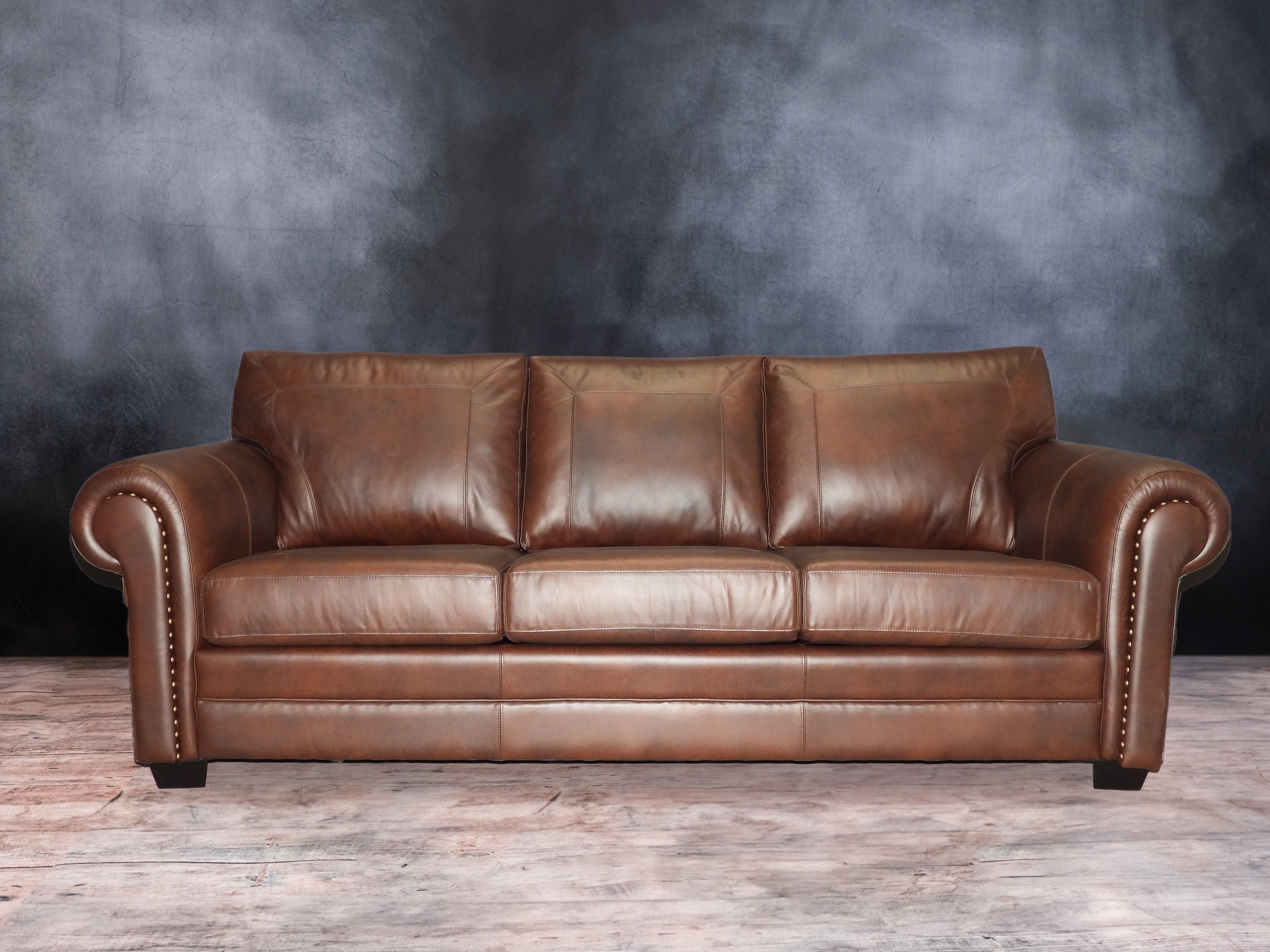 Premium Kansas Leather Sofa Bed - Convertible Sleeper for Small Spaces, Living Room & Guest Room Comfort