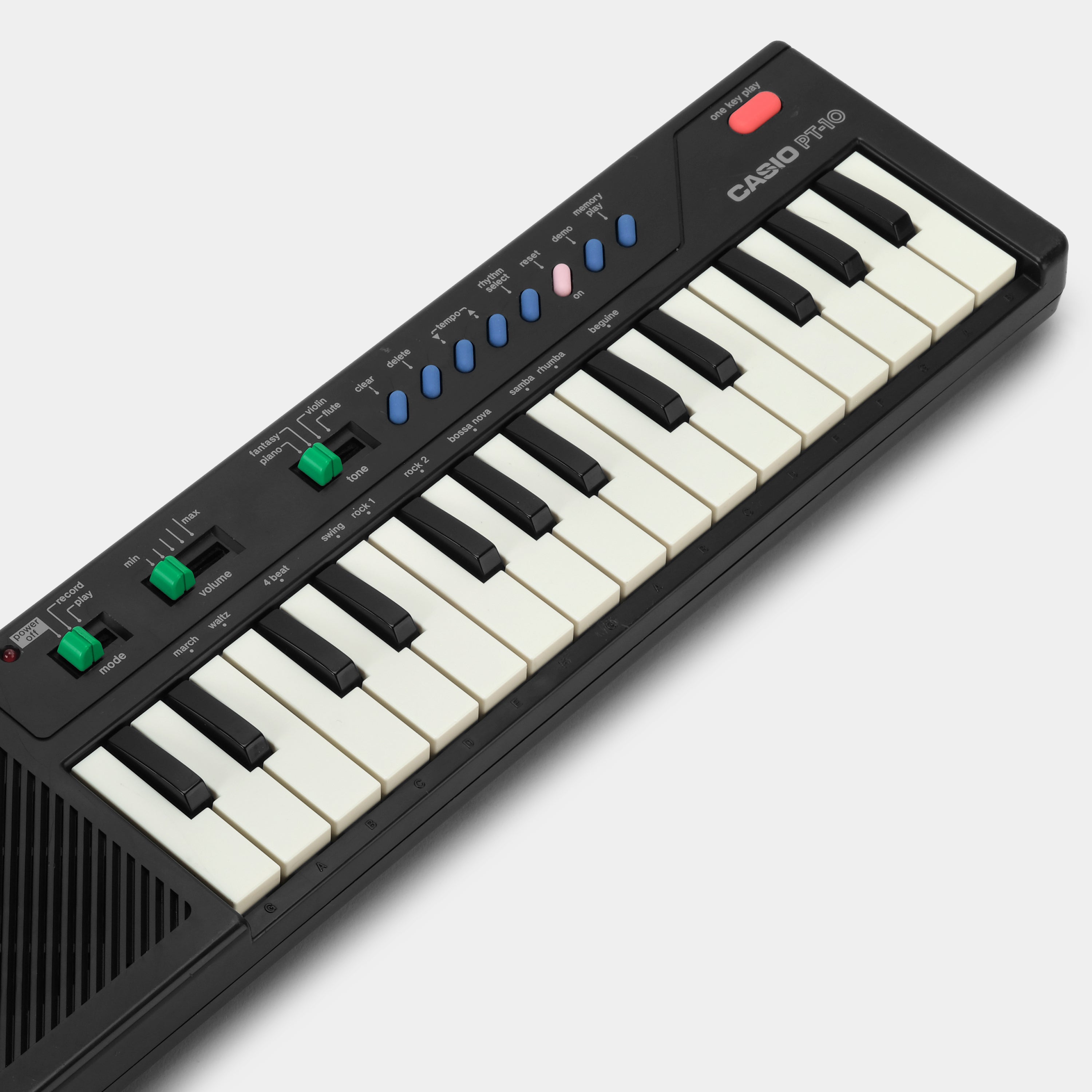 Casio PT-10 Black Mini Synthesizer Keyboard - Portable Digital Piano for Beginners, Kids & Travel - Compact Music Instrument for Home, Studio & On-the-Go Practice