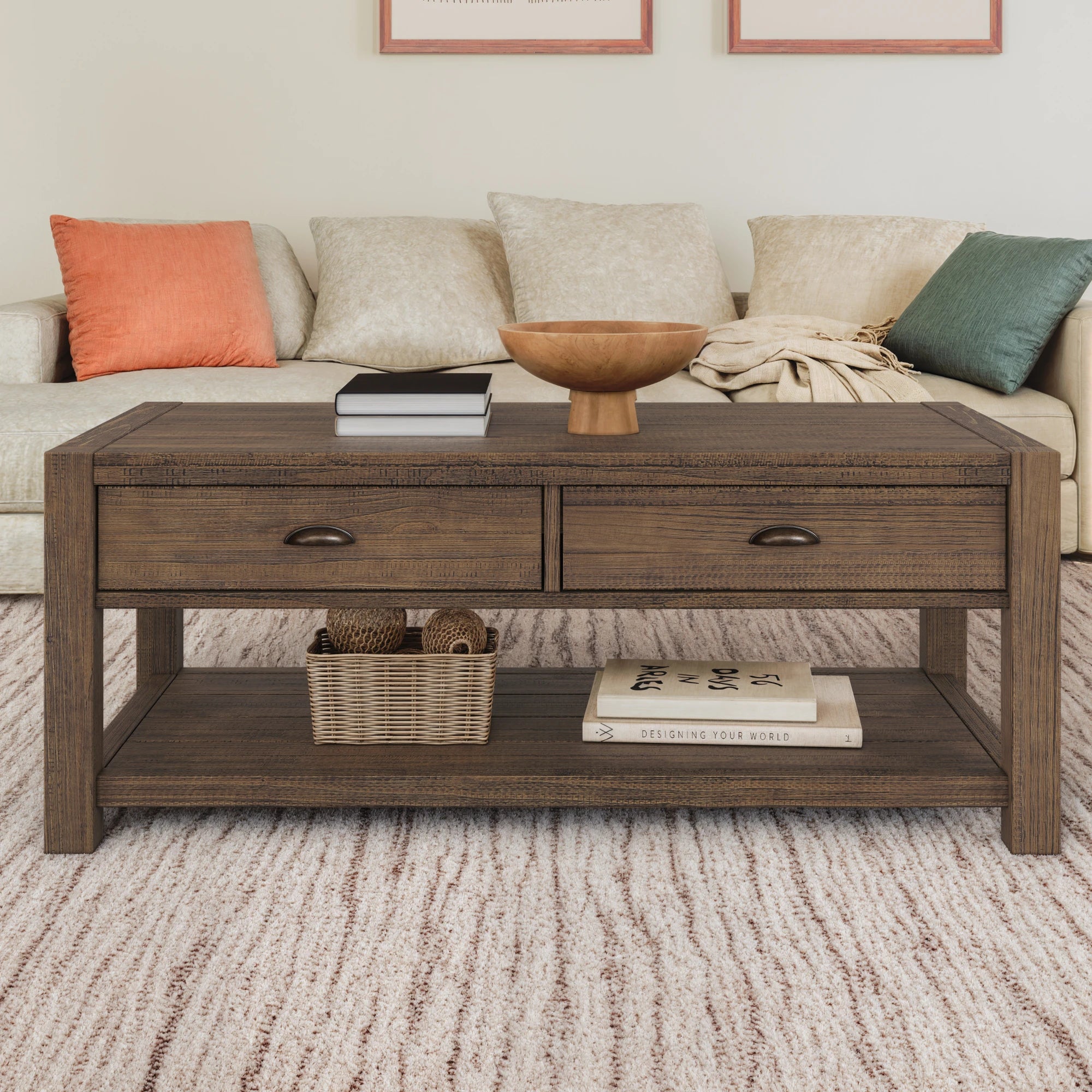 Modern Montauk Coffee Table - Solid Wood Mid-Century Design for Living Room, Office & Lounge - Stylish & Durable Home Decor Furniture