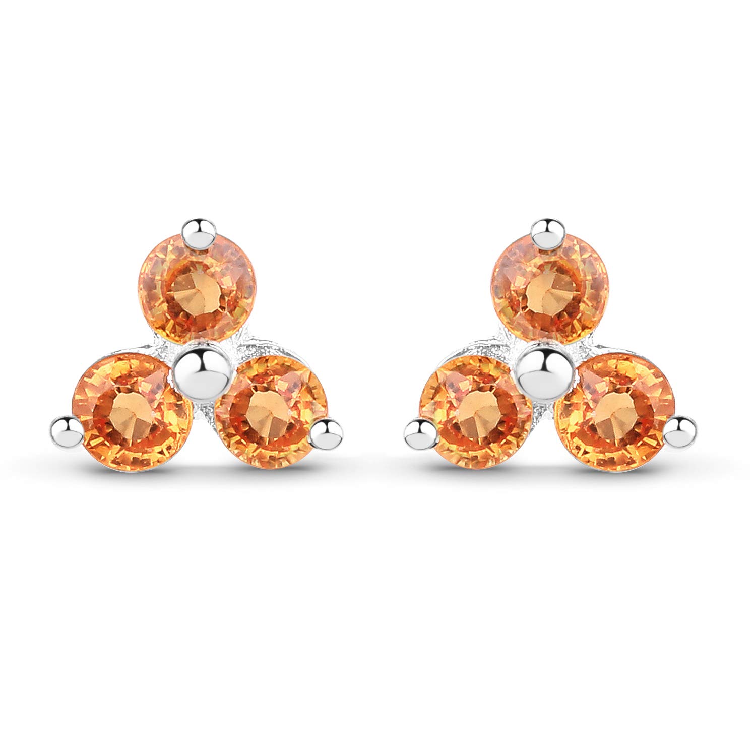 0.45 Carat Genuine Amethyst .925 Sterling Silver Earrings for Women - Elegant Purple Gemstone Stud Earrings - Perfect for Valentine's Day, Anniversary & Special Occasion Gifts