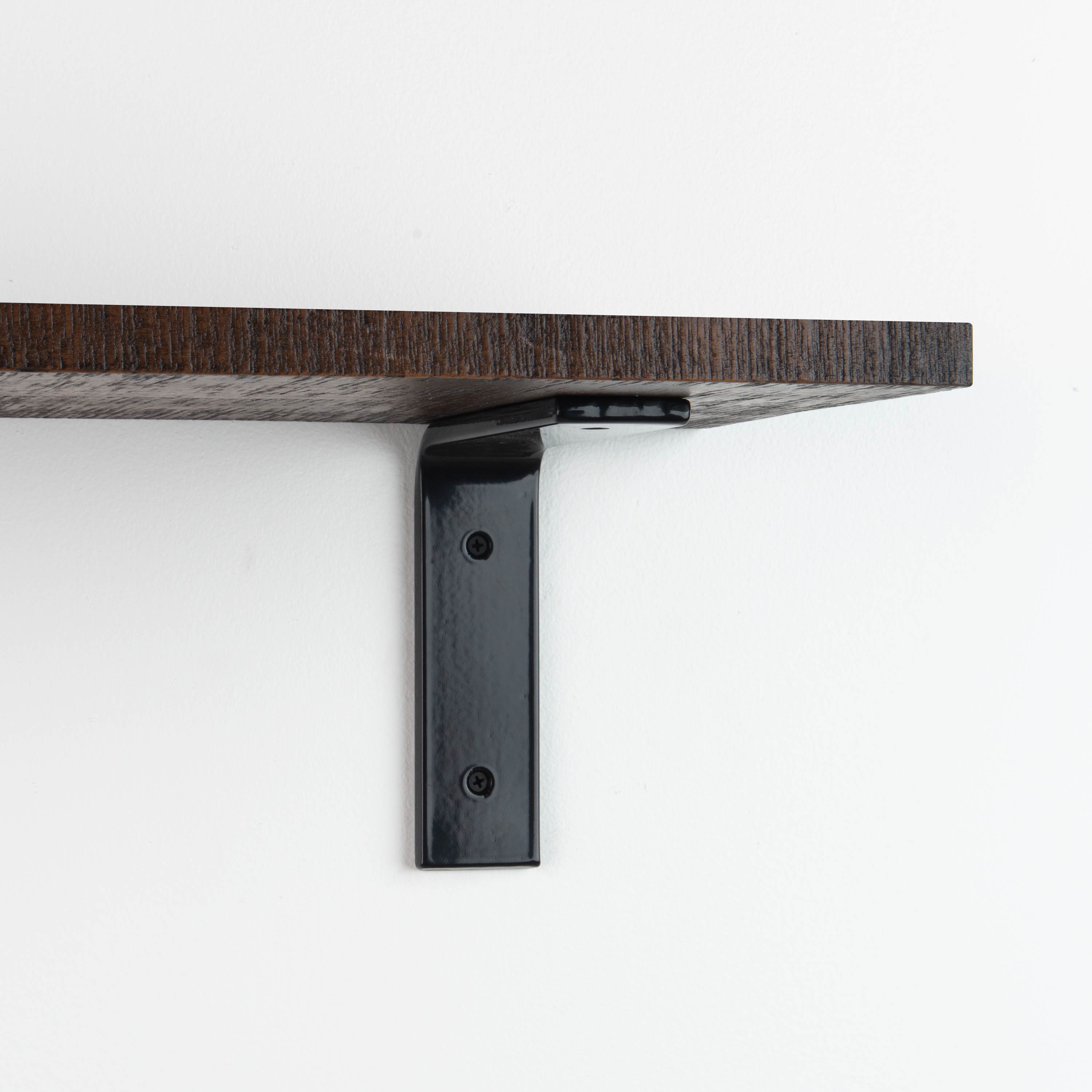 Rustic Wood Wall Shelf for Home Decor - Handmade Leif Espresso Floating Shelf - Perfect for Living Room, Bedroom, Kitchen & Bathroom Storage
