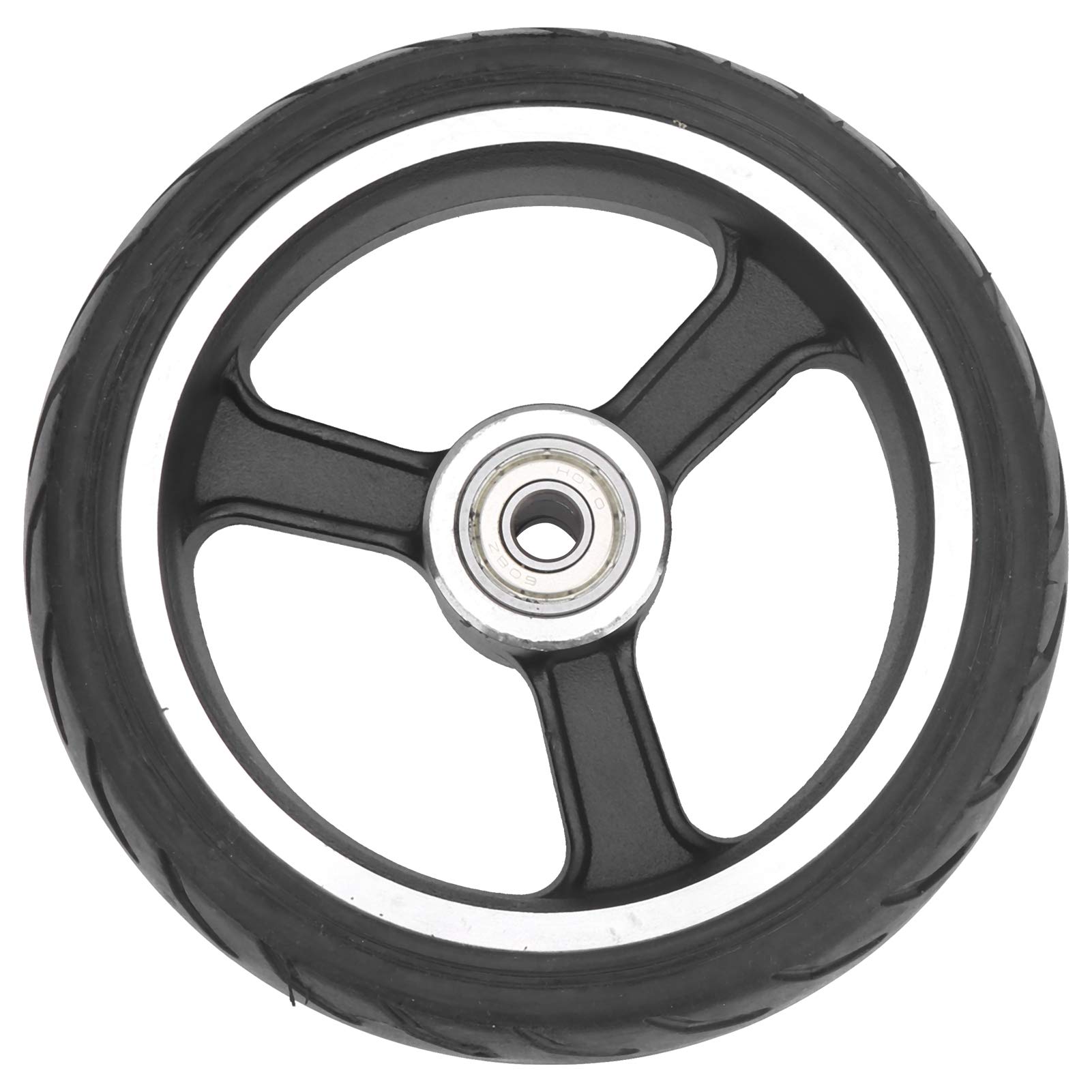 5 Inch Solid Rubber Tires for Electric Scooter - Anti-Skid Replacement Wheels with Rim Set | Durable E-Scooter Tire Upgrade for Commuting & Urban Travel
