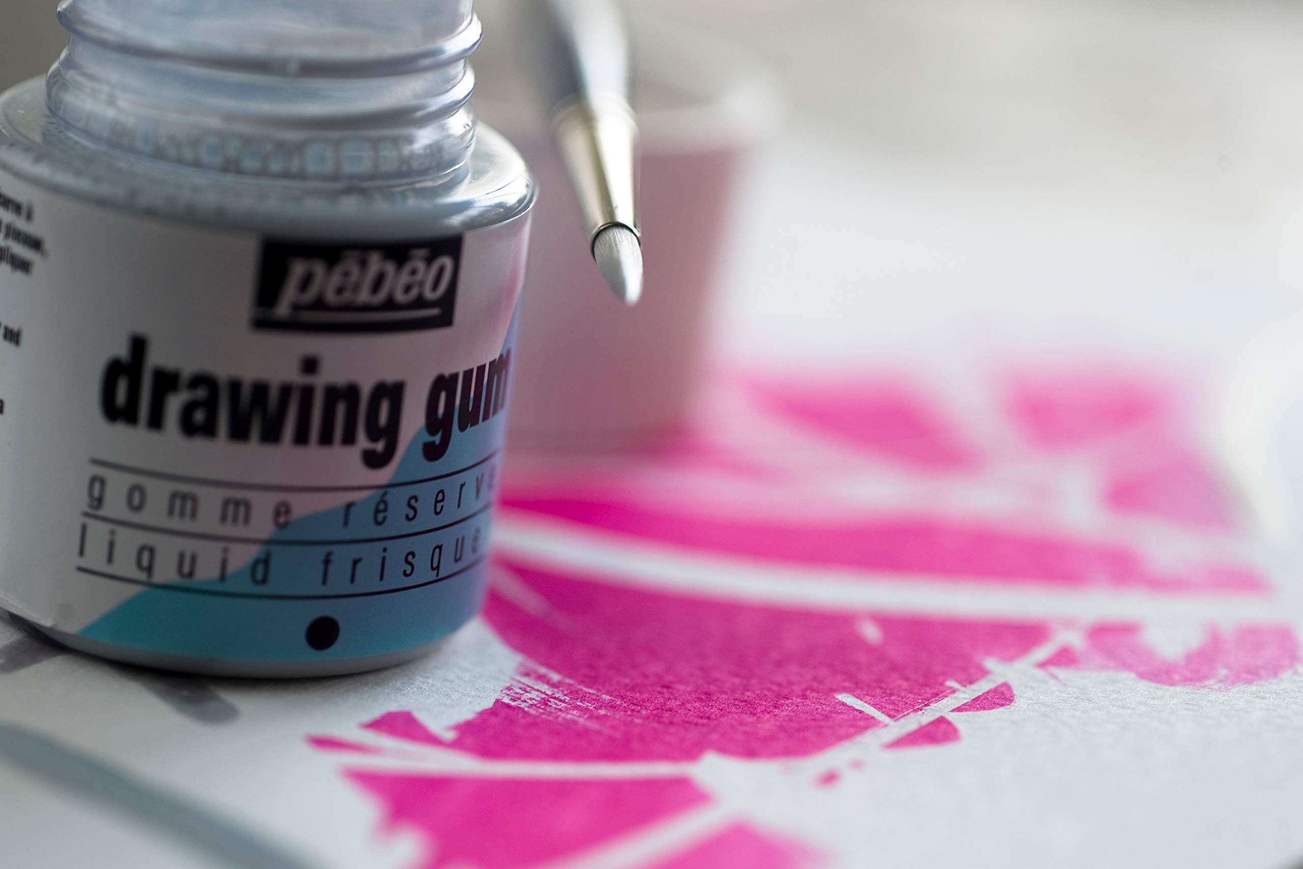 Pébéo Drawing Gum - 250ml Blue Tinted Watercolor Masking Fluid for Artists - Perfect for Watercolor Painting, Calligraphy & Mixed Media Art Projects