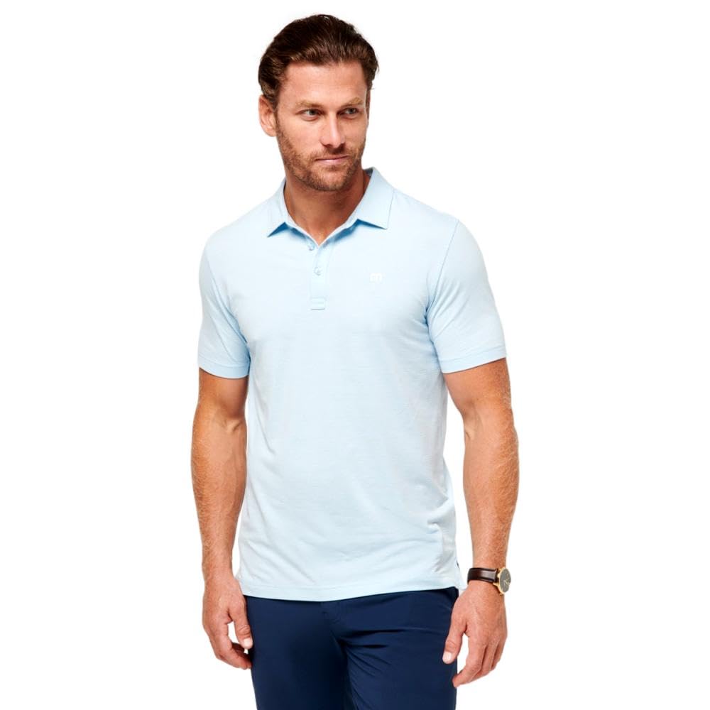 TravisMathew Men's The Heater Performance Polo Shirt - Moisture-Wicking Golf & Casual Wear for Active Lifestyles