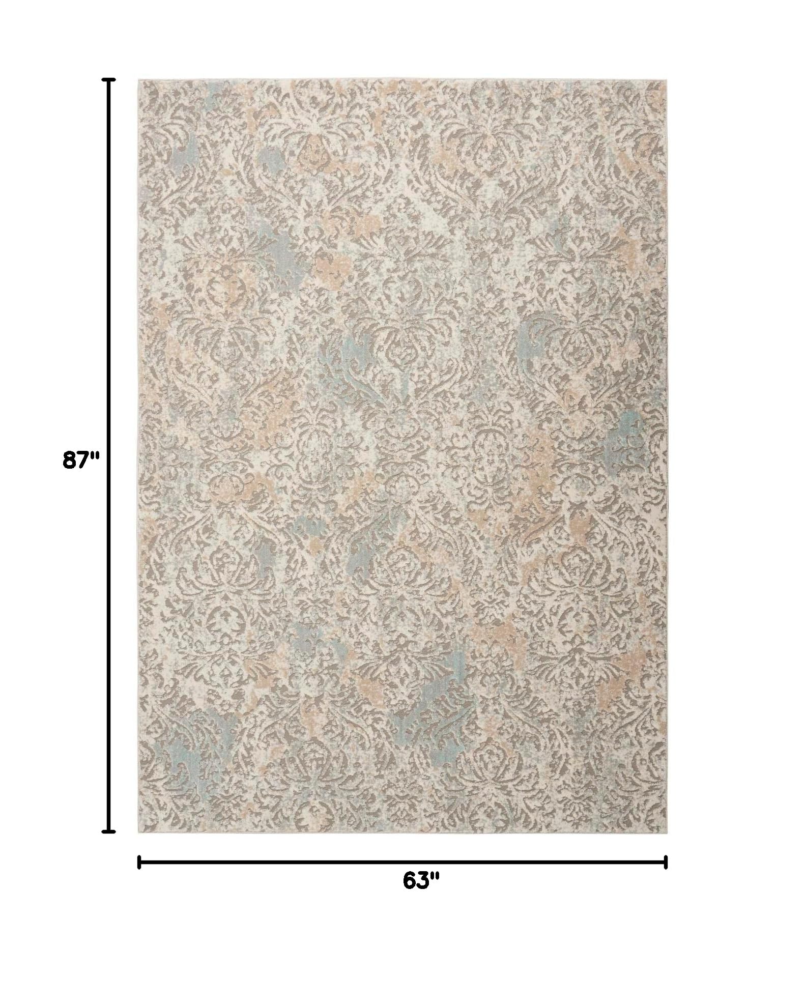 Nourison Soma Modern & Contemporary Grey/Ivory 5'3