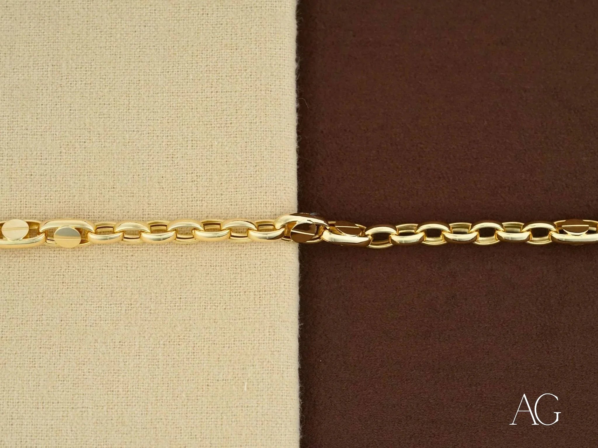 18K Solid Gold Men's Bracelet with Secure Lobster Clasp - Elegant & Durable Jewelry for Gifts, Weddings & Special Occasions