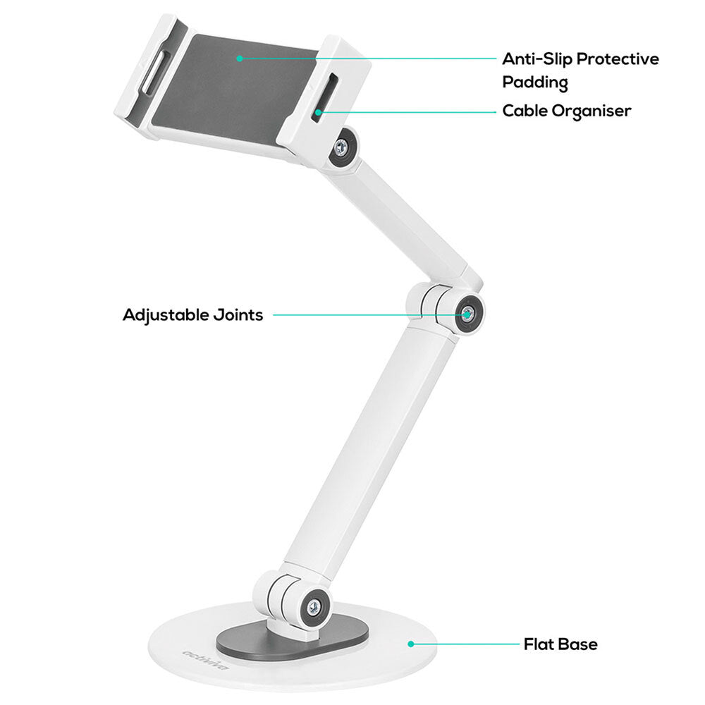 Activiva Universal iPad & Tablet Stand for Desk - Adjustable Holder Fits 4.7