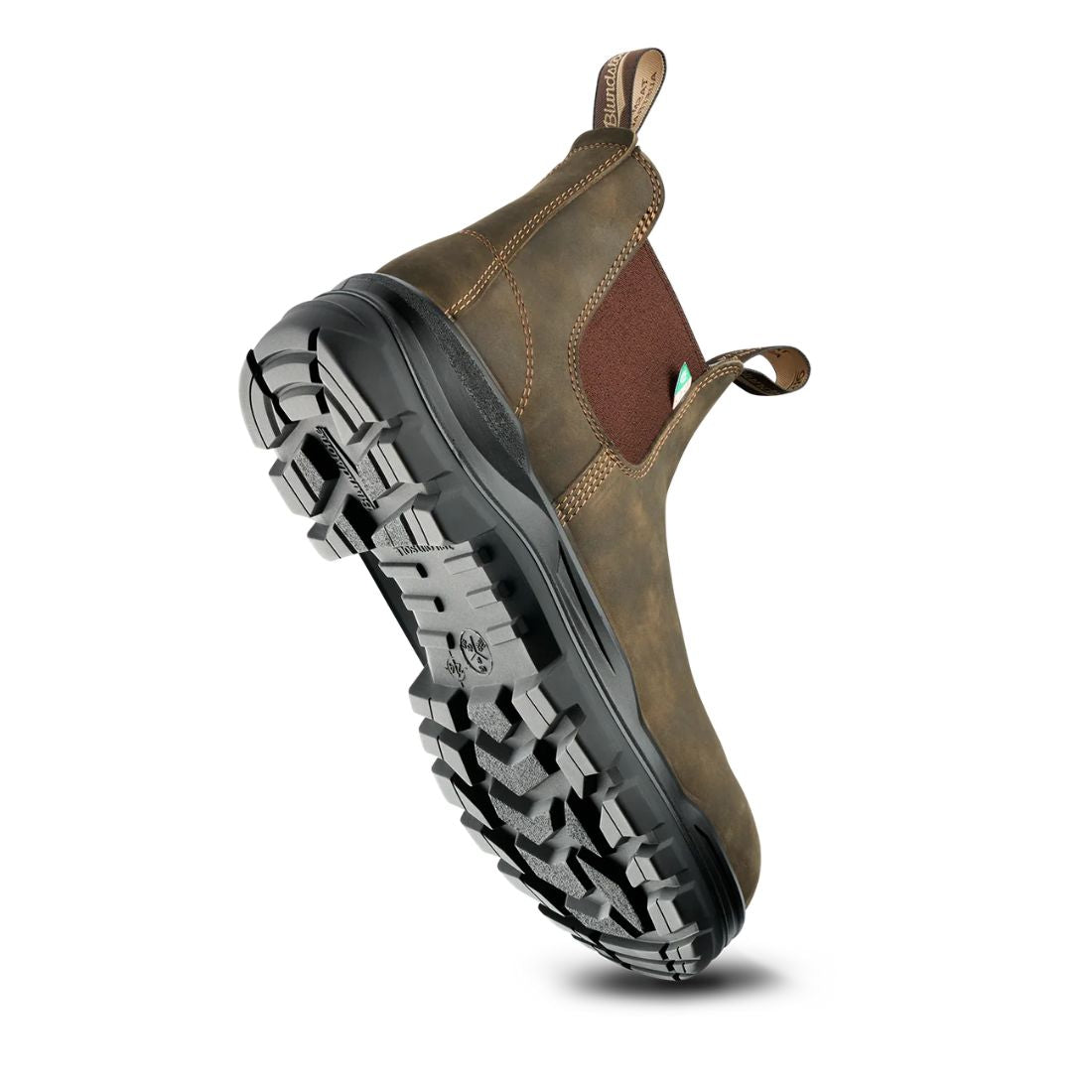 Blundstone 8302 Unisex Slip-On Composite Toe Work Boots - Safety Shoes for Men & Women, Rustic Brown - Ideal for Construction, Warehouse & Outdoor Work