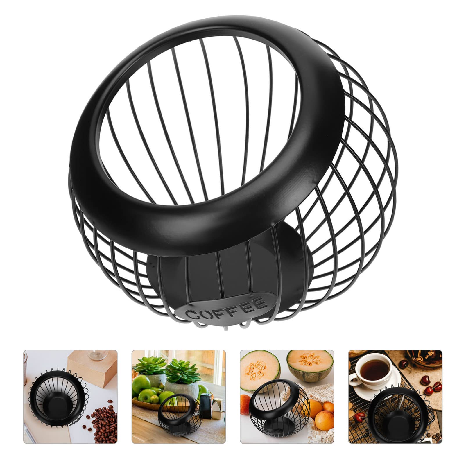 1pc Wrought Iron Storage Basket - Rustic European Style Organizer for Food, Dry Fruits & Kitchen Essentials | Perfect for Pantry, Countertop & Farmhouse Decor
