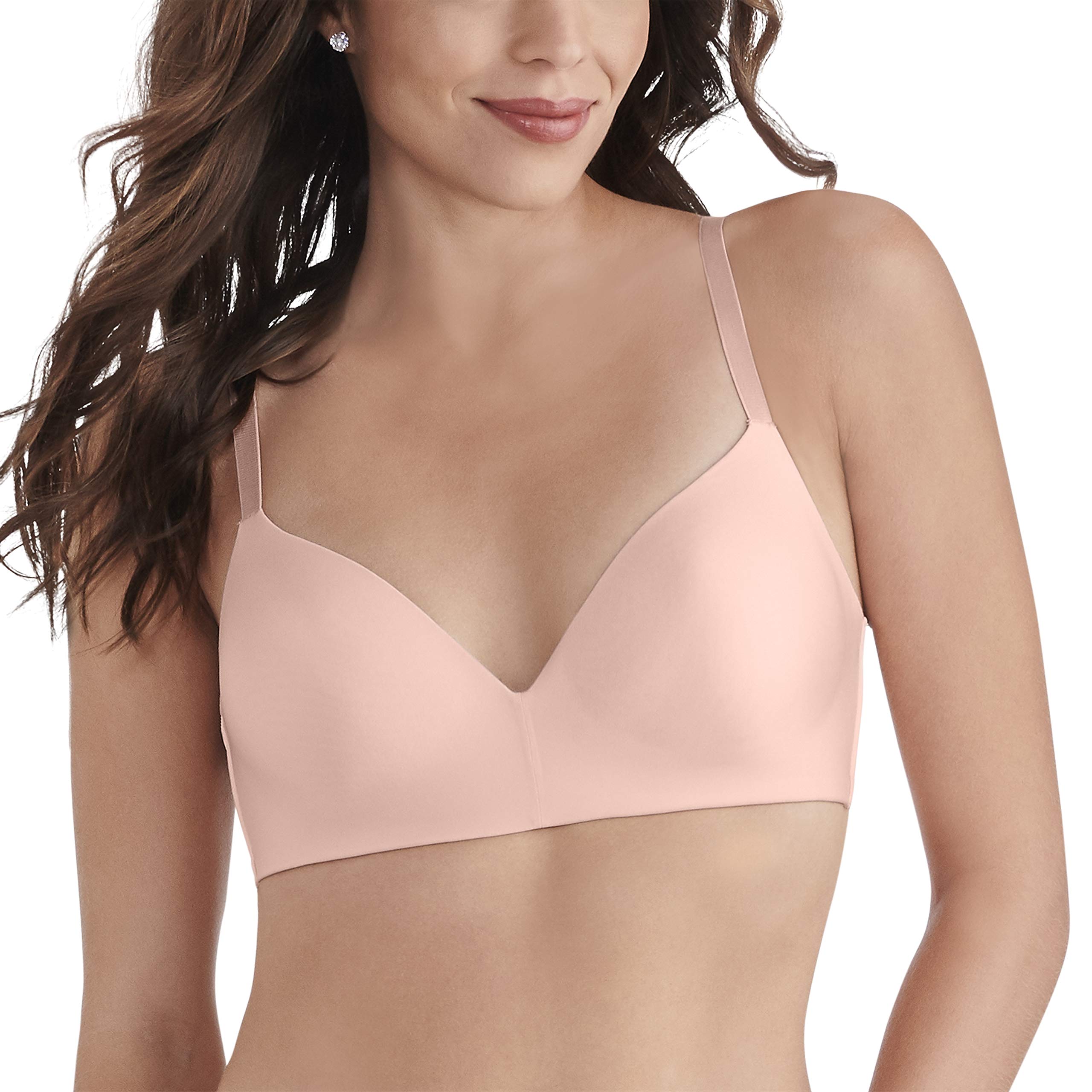 Vanity Fair Women's Nearly Invisible Full Coverage Wirefree Bra 72200 - Comfortable Seamless Underwire-Free Support for Everyday Wear, Work & Leisure