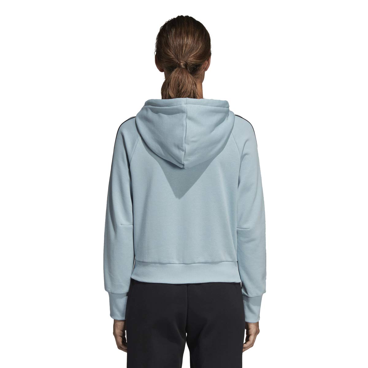 Adidas Women's 3-Stripes Full Zip Hoodie Sweatshirt - Lightweight Fleece Jacket for Running, Gym & Casual Wear