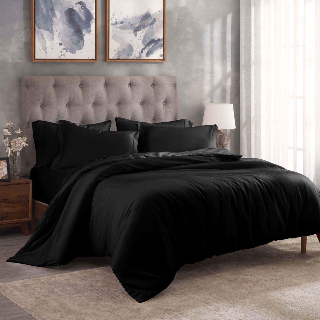 Premium 100% Egyptian Cotton Duvet Cover Set - 300 Thread Count, Breathable & Soft Bedding for All Seasons - Perfect for Master Bedroom, Guest Room & Luxury Hotels