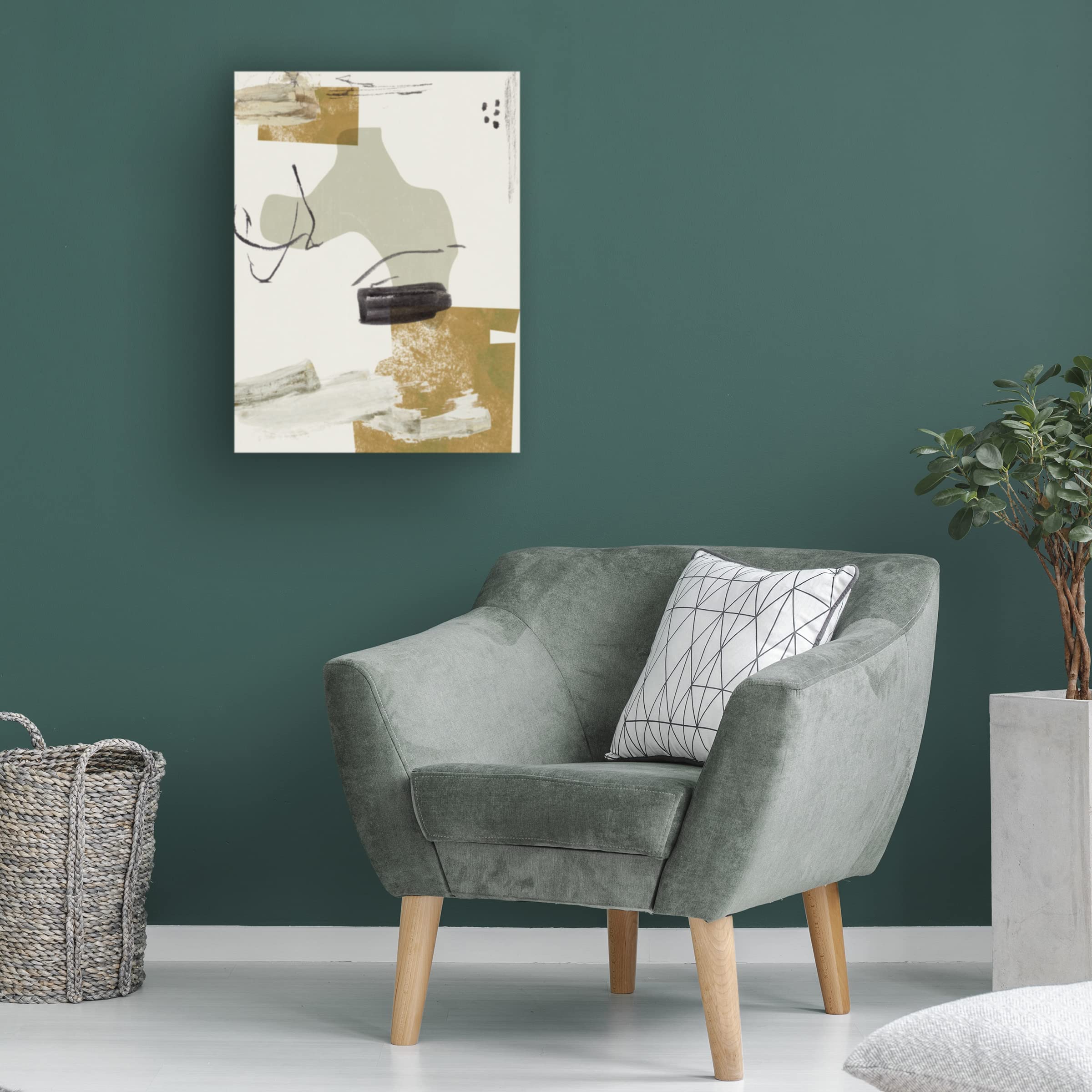Trademark Fine Art 'Over The Line IV' Canvas Wall Art by Melissa Wang - Modern Abstract Painting for Living Room, Bedroom & Office Decor