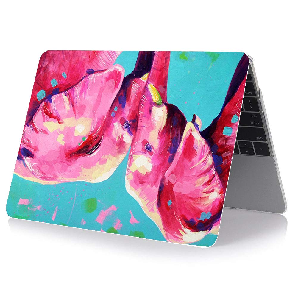 Red Elephant Hard Case for MacBook Air 13-inch (A2179/A1932, Late 2018-2020) with Retina Display & Touch ID - Durable Rubberized Animal Print Laptop Cover for Work, Travel & School