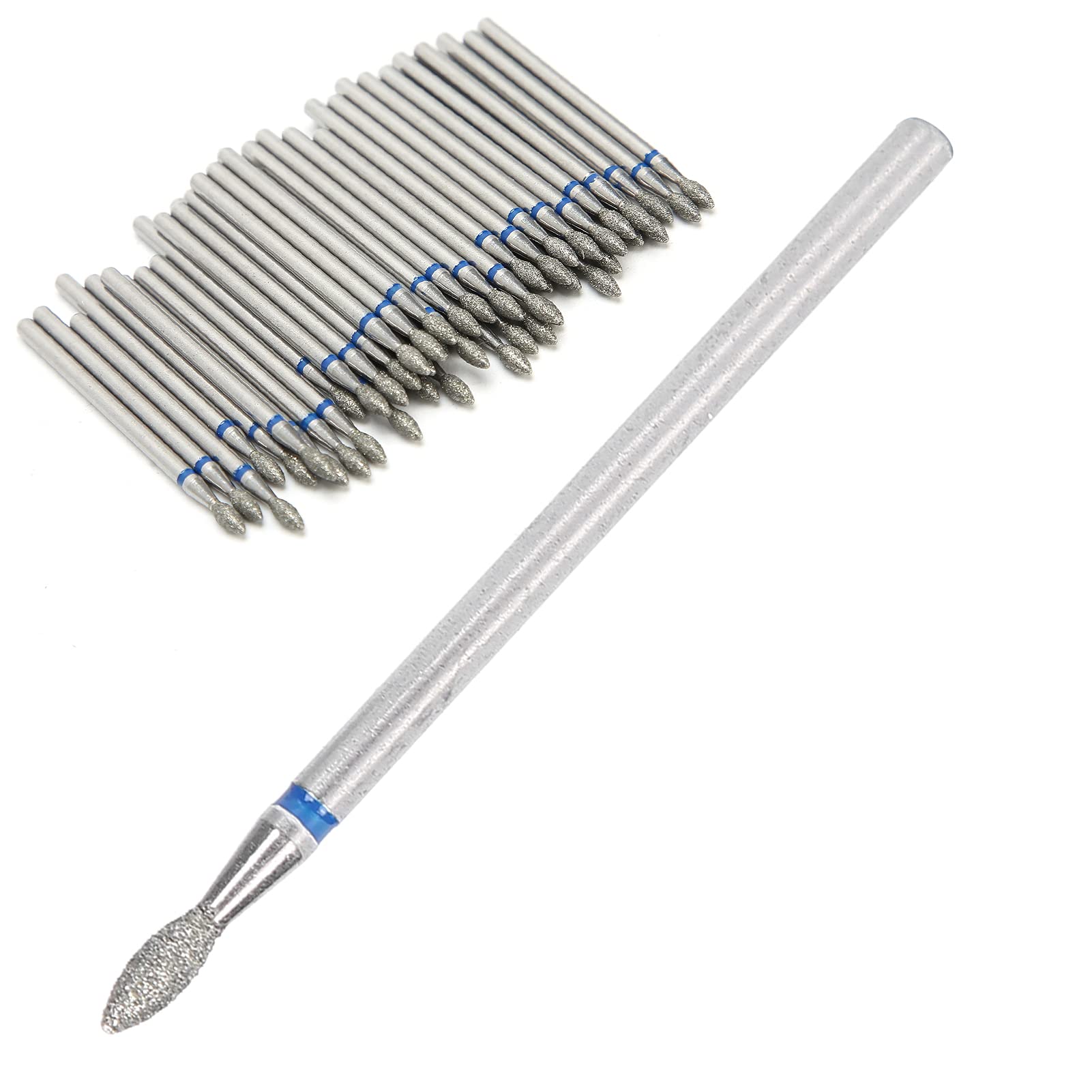 50pcs Tungsten Carbide Nail Drill Bits for Acrylic Nails - 2.3mm Professional Manicure Tool with Grinding & Polishing Heads - Perfect for Nail Salon, Home DIY & Nail Art Enthusiasts