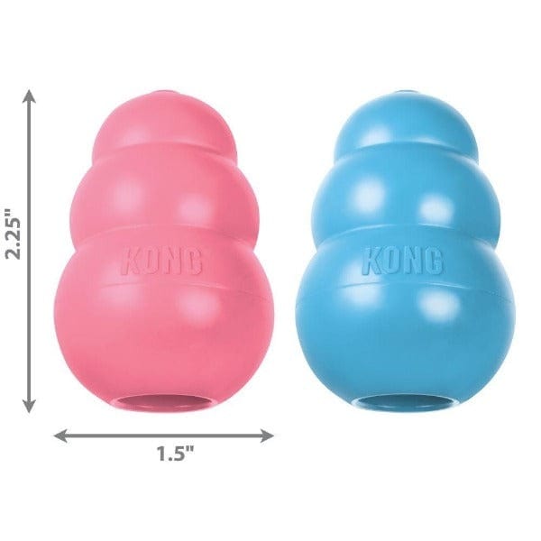 Kong Puppy Dog Chew Toy - Durable Rubber Chew Toy for Puppies & Small Dogs (3 Sizes) - Perfect for Teething, Training & Playtime