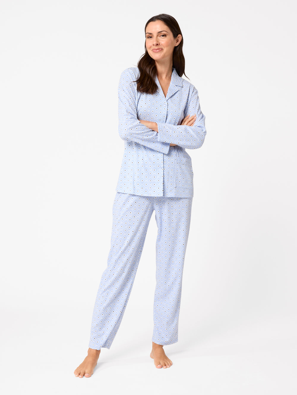 Seren Women's Soft Cotton Pajama Set - Comfortable Sleepwear for Lounge & Nighttime Relaxation - Perfect for Gifts, Spa Days & Cozy Evenings at Home