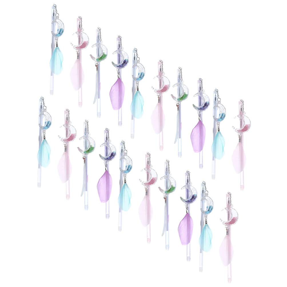 Cabilock 20-Pack Moon Pendant Gel Pens - Smooth Writing Gel Ink Pens for Students, Office & School Supplies - Perfect for Journaling, Note Taking & Gift Giving