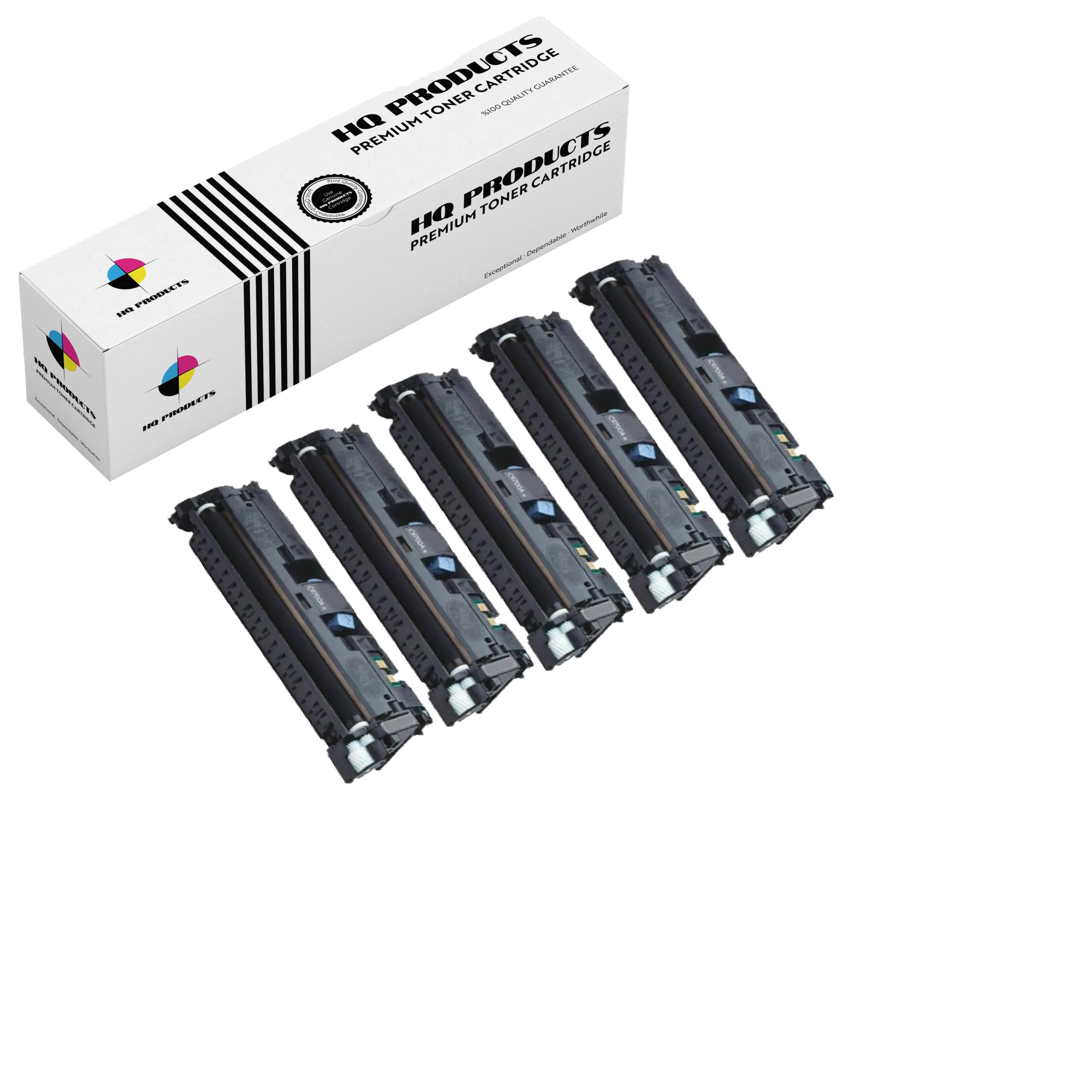 High-Quality CMYK+K Compatible Toner Cartridges for HP 304A - Replacement for HP Color LaserJet CM2320fxi, CP2025n, CP2025x (5-Pack: 2 Black, Cyan, Magenta, Yellow) - Perfect for Office Printing, Home Office & Small Business Documents
