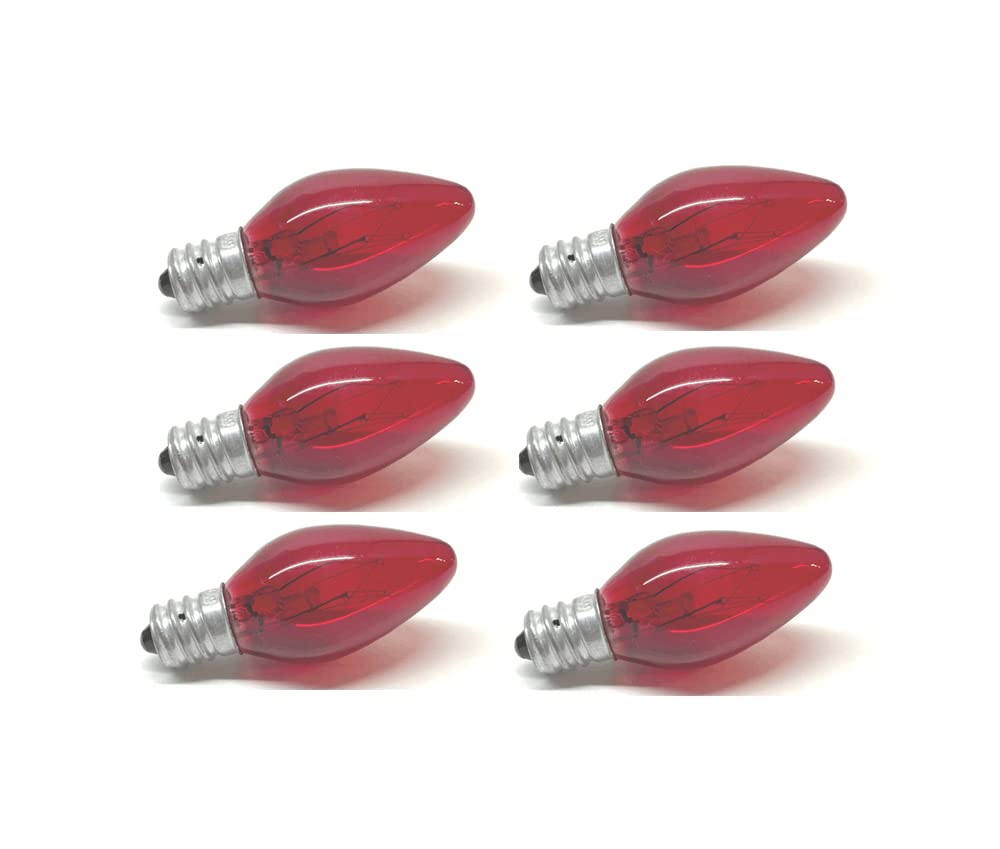 6-Pack Red LED Night Light Bulbs - Soft Glow for Bedroom, Nursery, Hallway & Stairs - Energy Efficient & Eye-Friendly Lighting for Kids & Adults