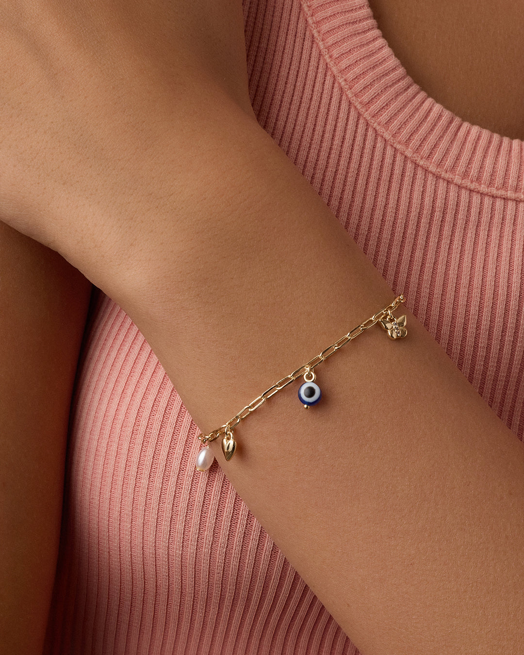 Mini Charm Bracelet for Women - Elegant Adjustable Link Bracelet for Friendship, Gifts & Everyday Wear | Perfect for Layering & Special Occasions