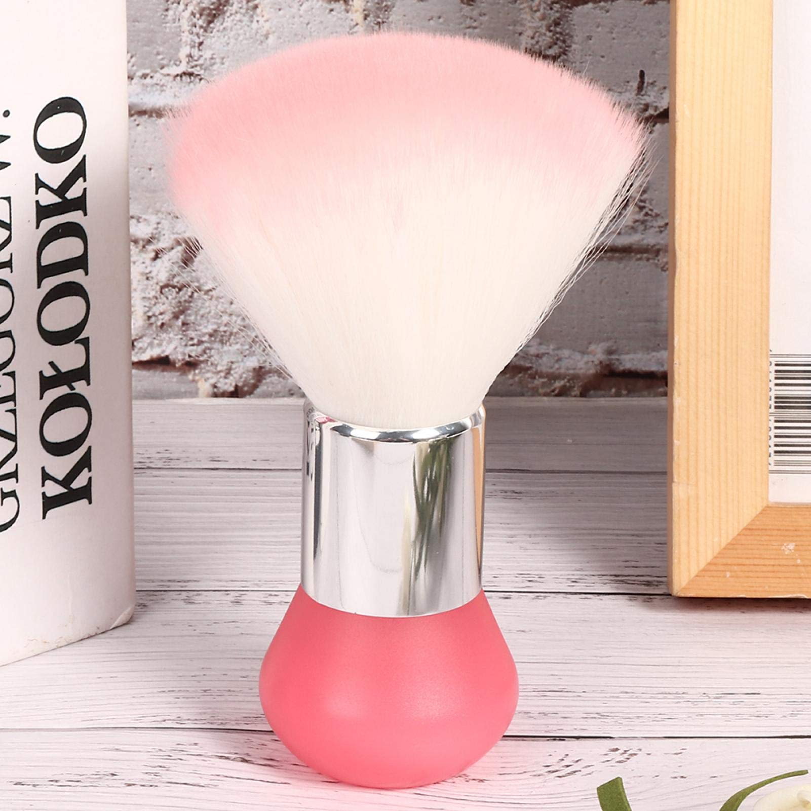 Professional Soft Barber Neck Duster Brush - Hair Sweep Cleaning Brush for Salon & Barber Shop - Gentle Face & Neck Hair Removal Tool (Pink) - Perfect for Haircut, Styling & Grooming Sessions