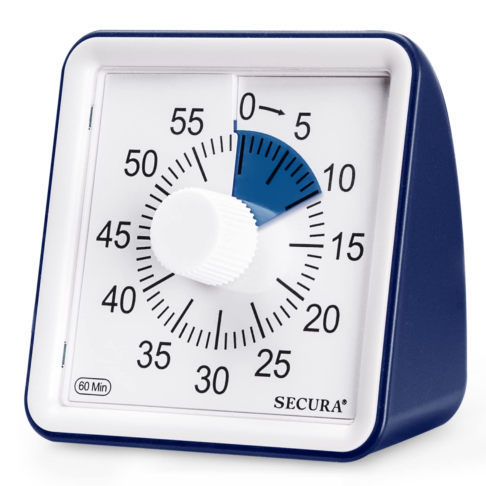 Secura 60-Minute Visual Timer with Colorful Display - Countdown Timer for Classroom, Kids Learning, Homework & Time Management - Perfect for Teachers, Parents & Office Use (Navy Blue)