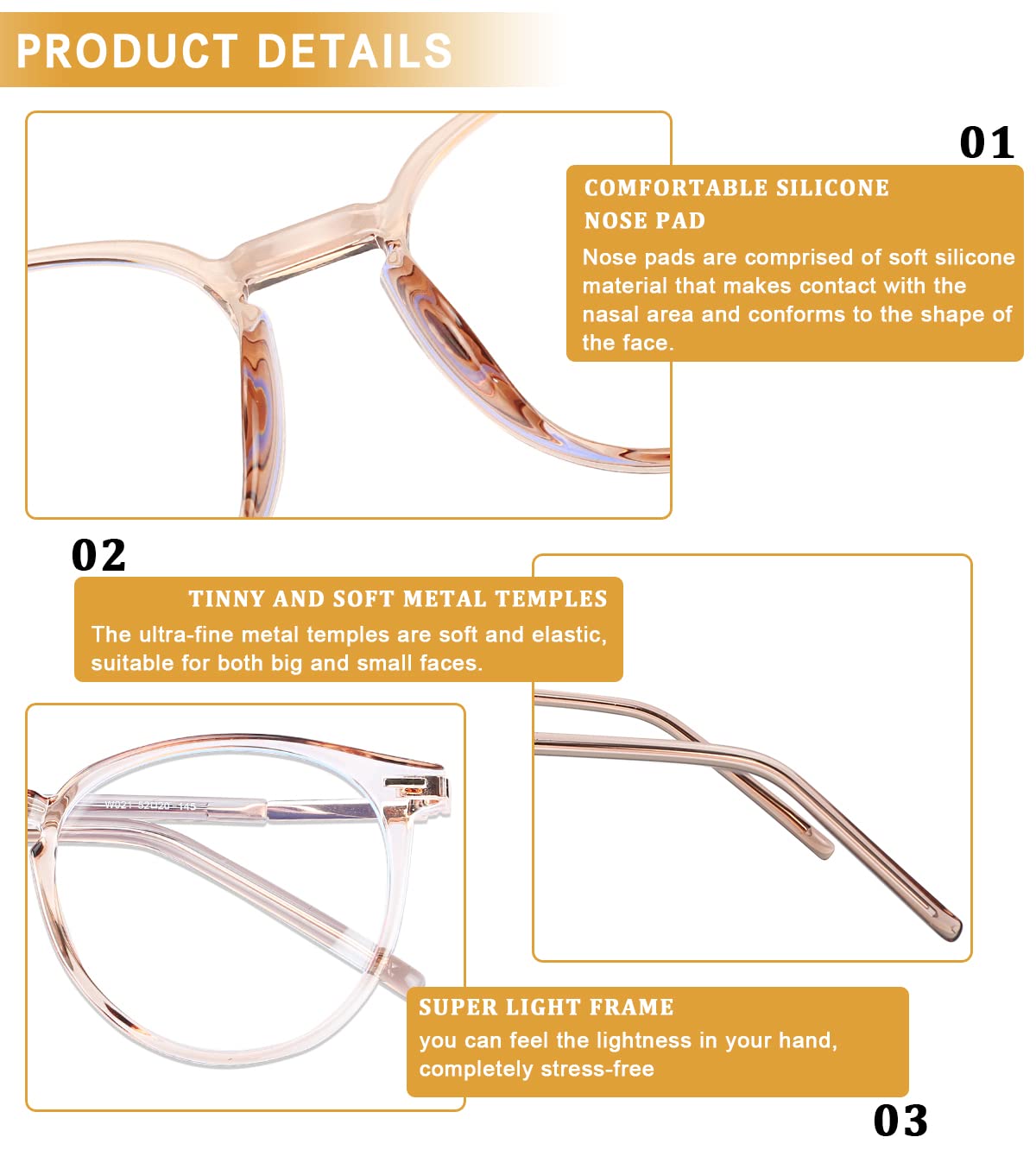 Retro Blue Light Blocking Glasses for Women & Men - Computer & Gaming Use