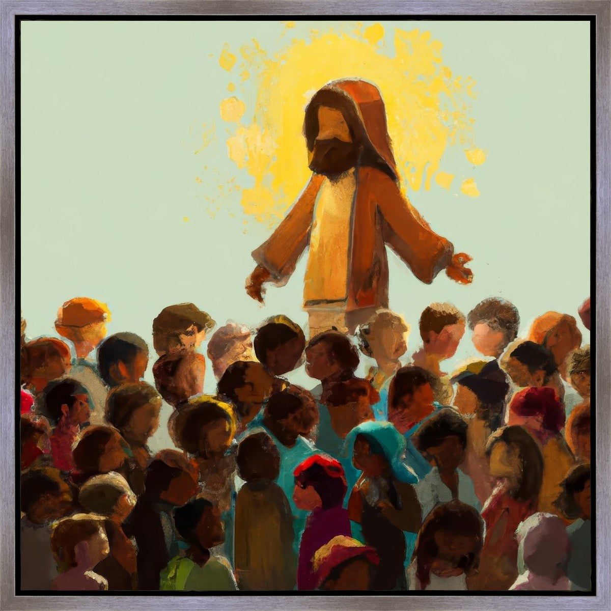 Blessed Are The Children Gallery Wrap Canvas - Inspirational Christian Wall Art for Kids' Room, Nursery & Sunday School Decor