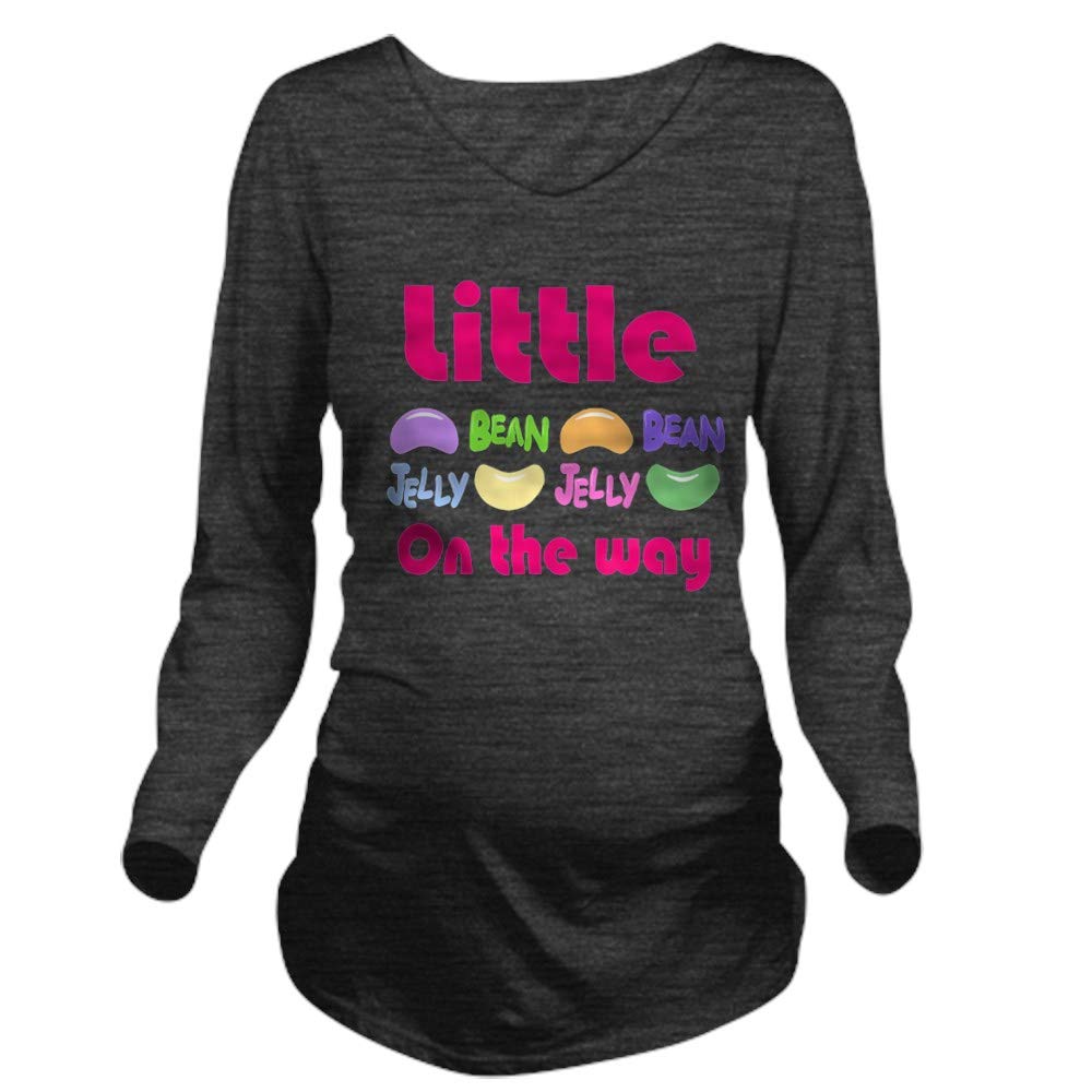 Little Jelly Women's Long Sleeve Maternity T-Shirt - Comfortable Pregnancy Top for Expecting Moms | Perfect for Casual Wear, Baby Showers & Maternity Photos