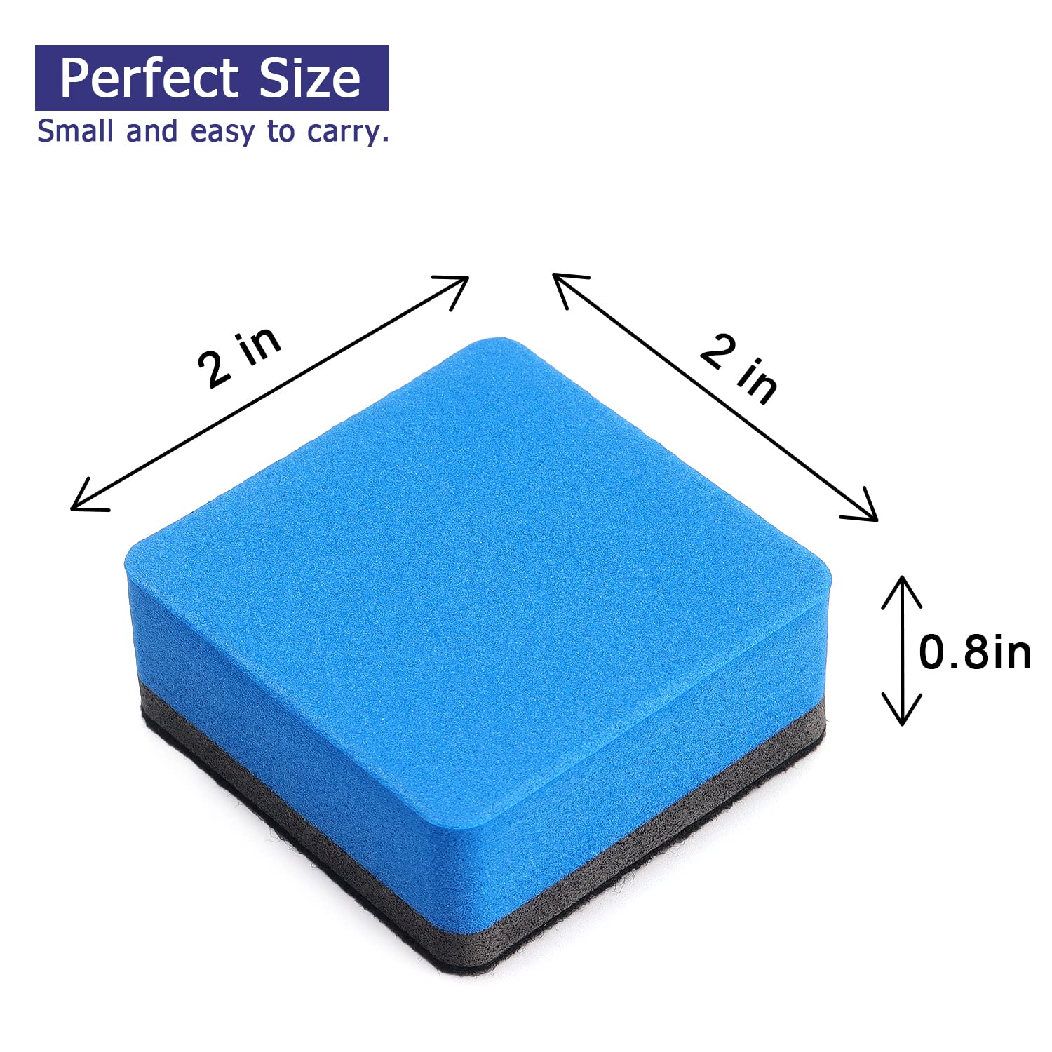 **Tamaki 12-Pack Magnetic Whiteboard Erasers - Dry Erase Board Cleaners for Classroom, Office & Home - Strong Magnet, Durable Felt, Perfect for Kids & Teachers (Blue)**